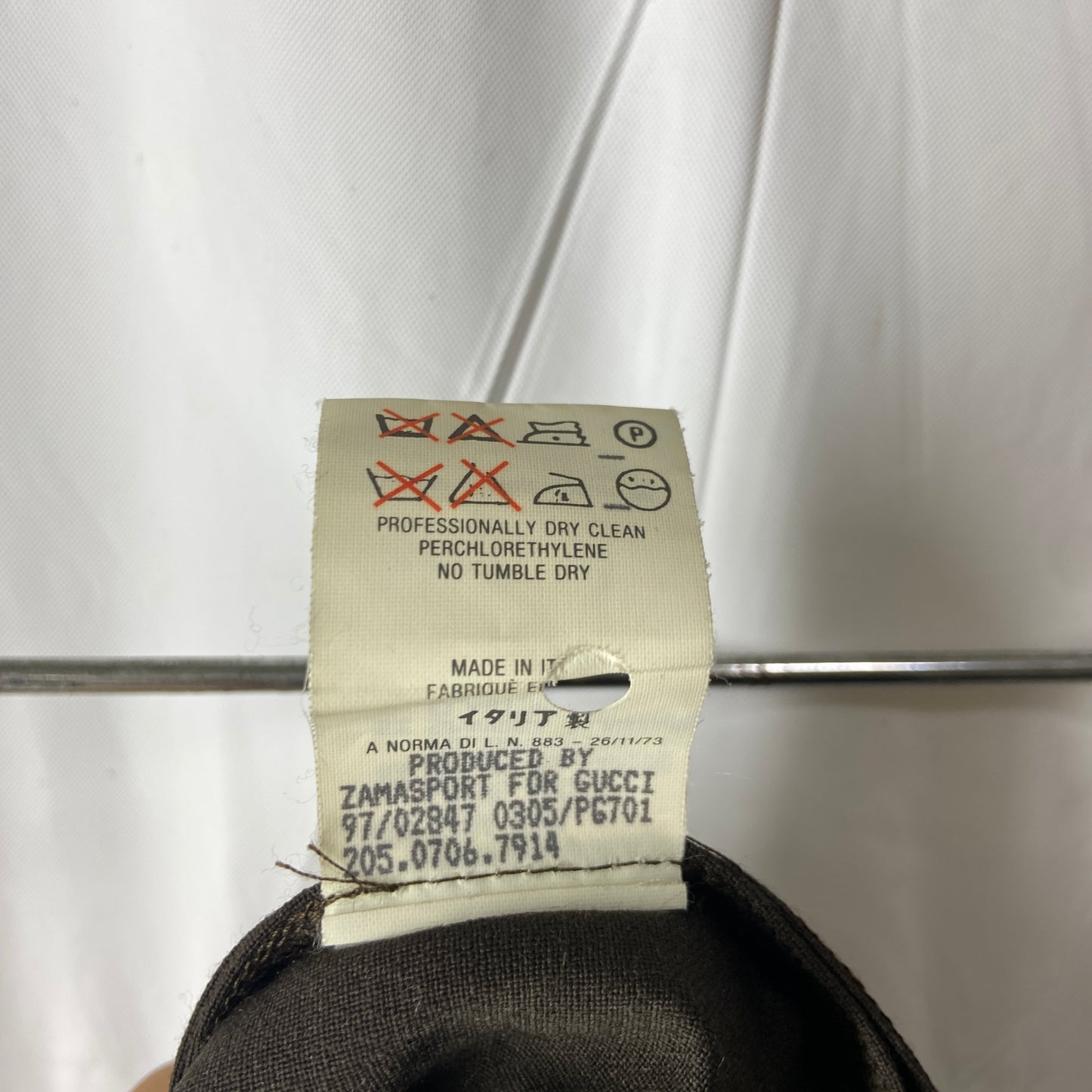 Gucci 1997 tom ford brown wool skirt 40