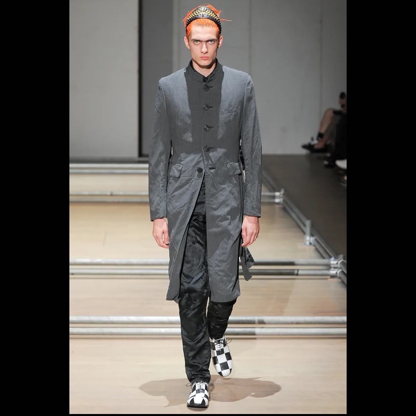 Comme des garçons Homme plus cut-out wool long coat S