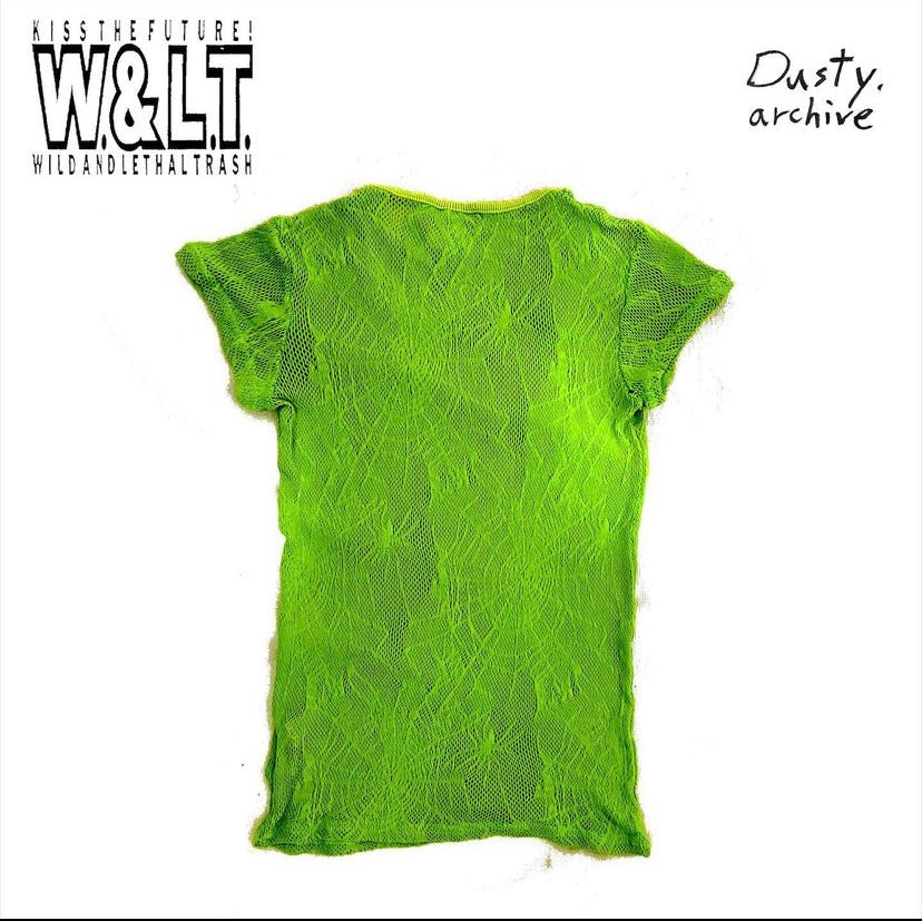 W< mesh knit spiderweb top M