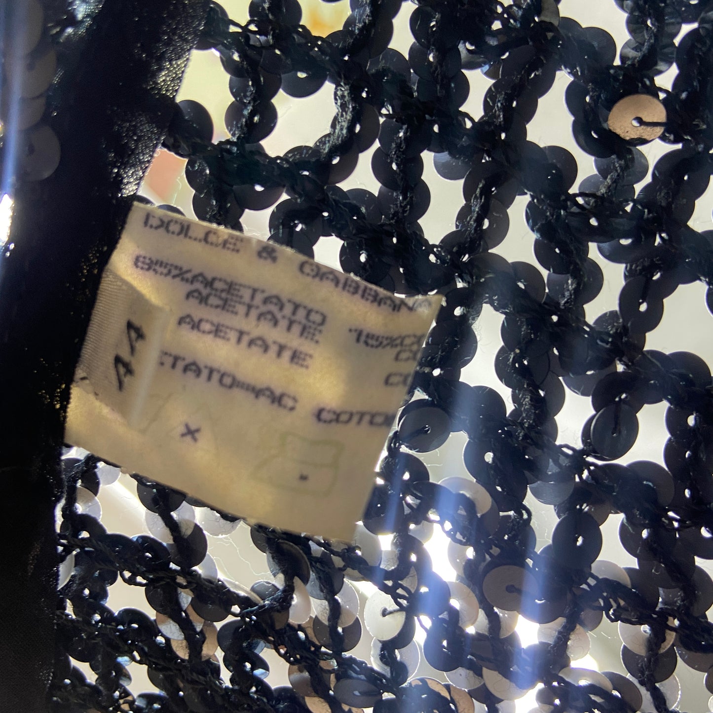 Dolce & Gabanna 90s sequins open knit top 44