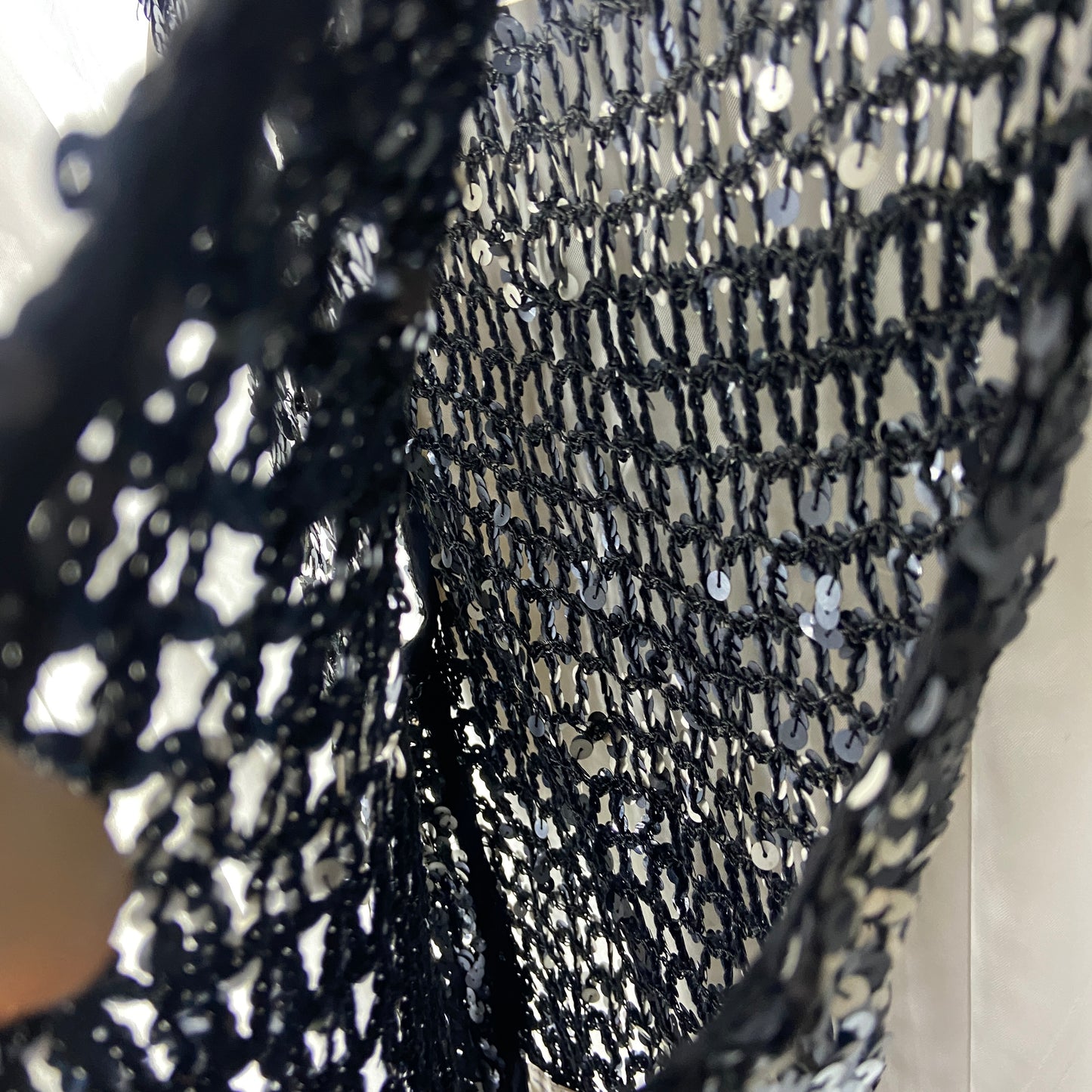 Dolce & Gabanna 90s sequins open knit top 44