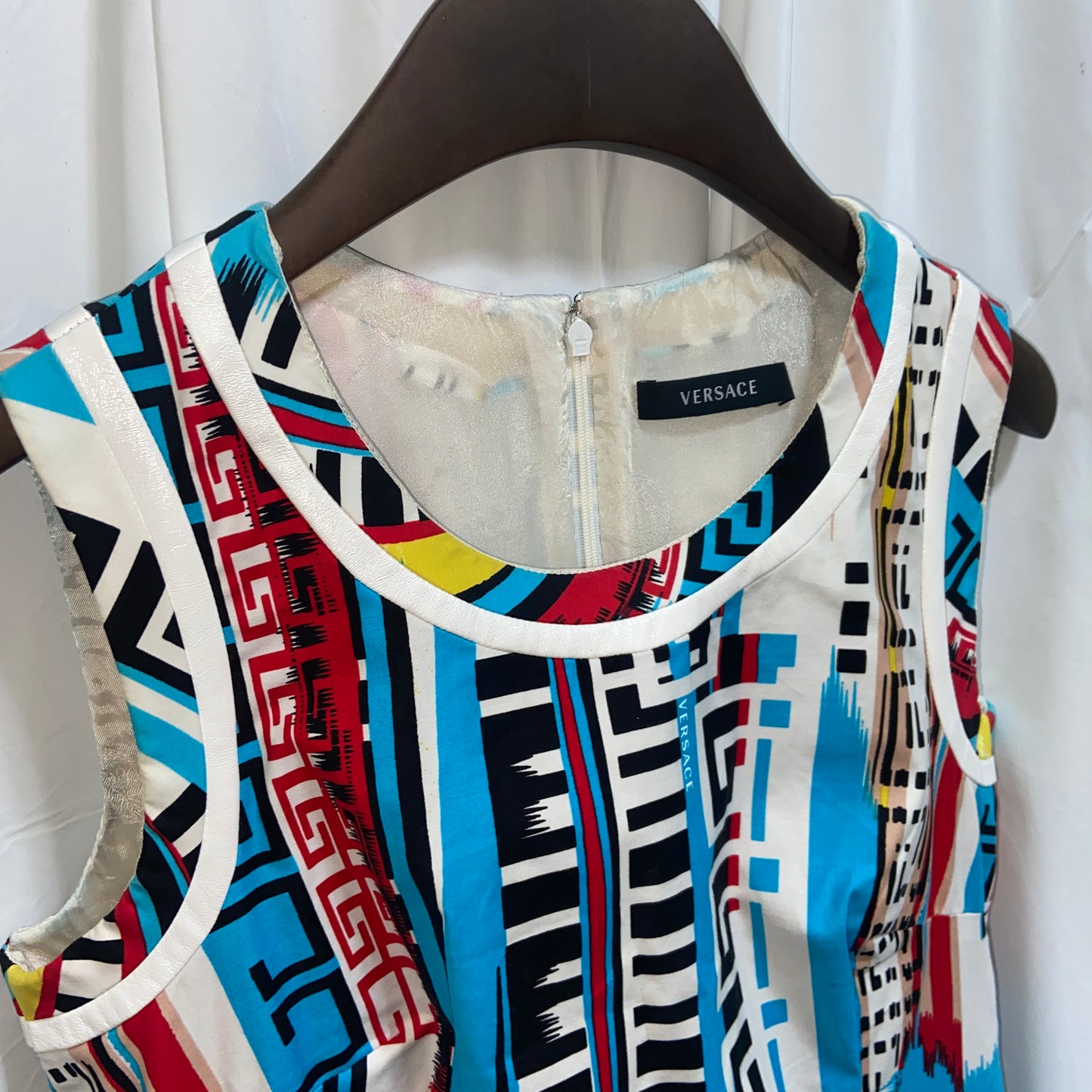 Versace spring 2011 print logo dress 40