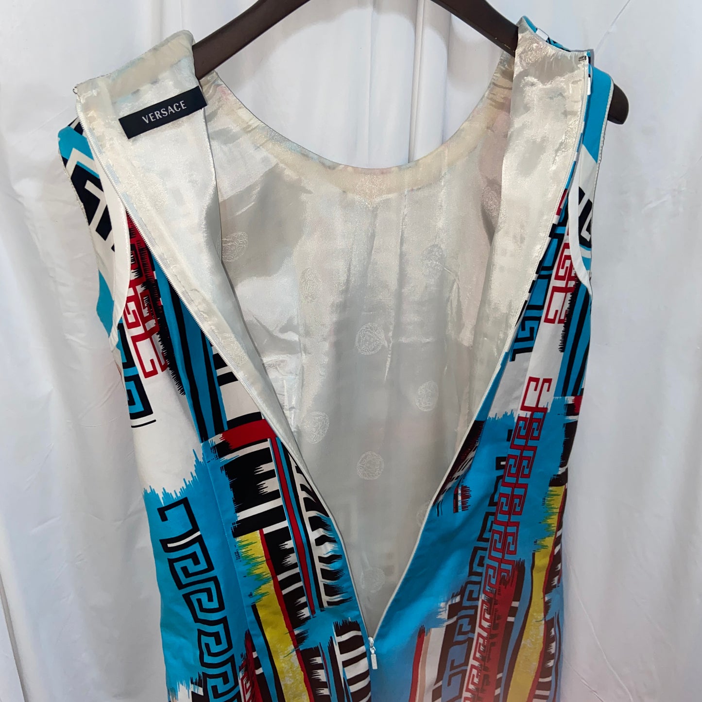 Versace spring 2011 print logo dress 40