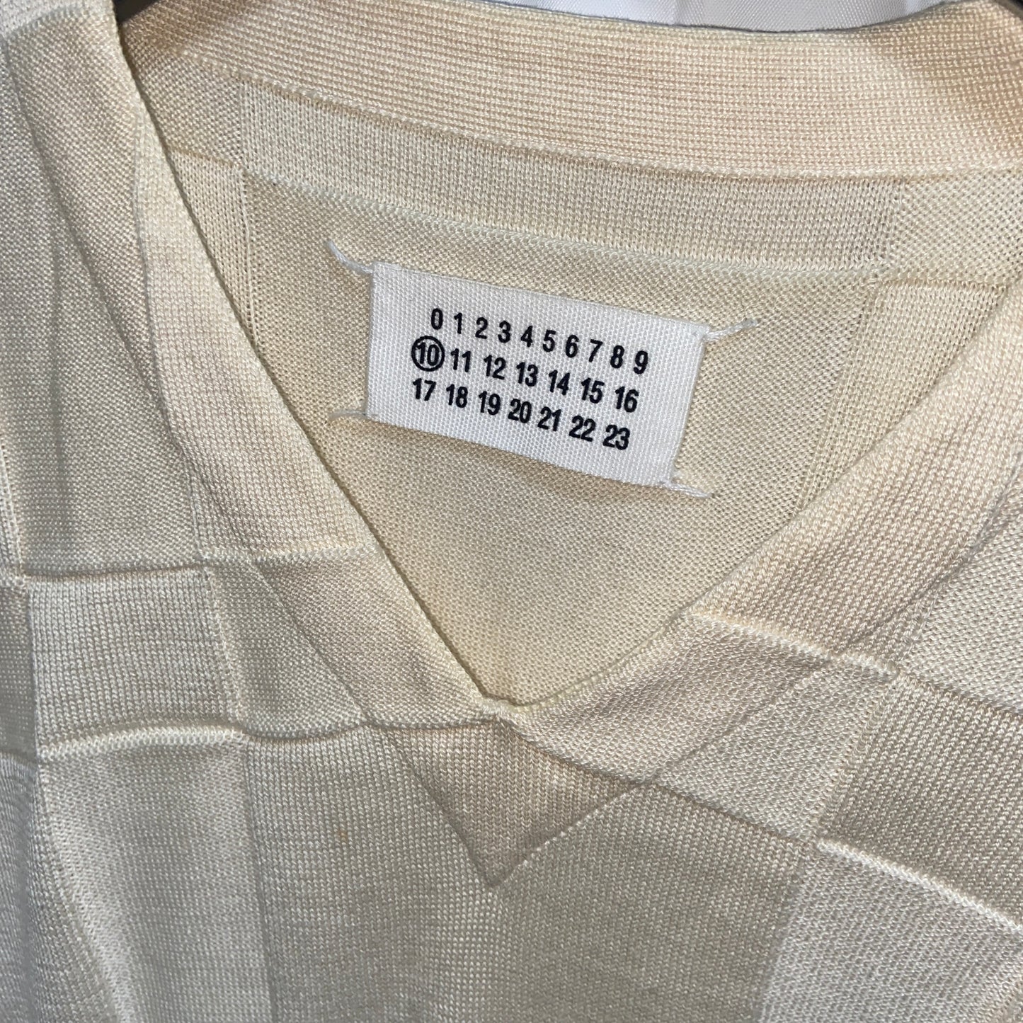 Maison martin margiela cream knit sweater S