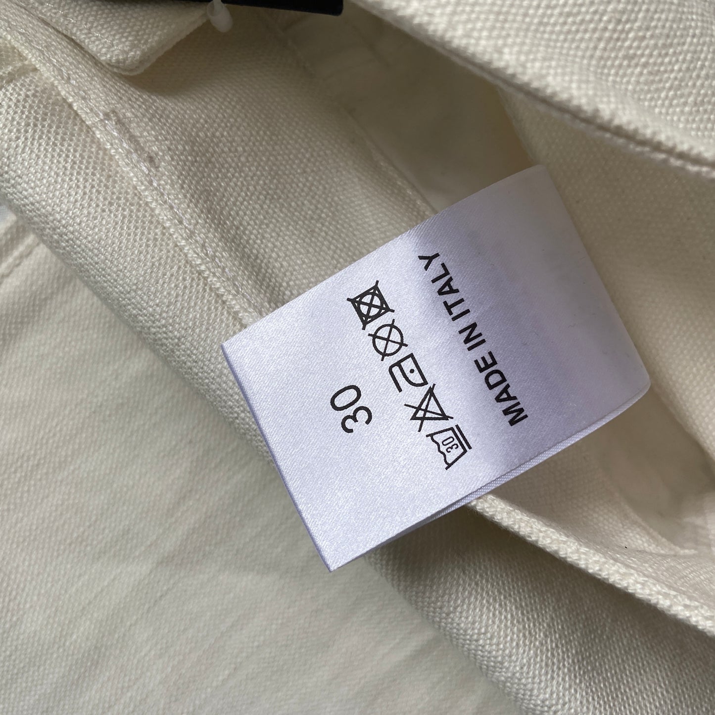 Raf Simons aw18 cream Christian f. jeans with wet hair 30