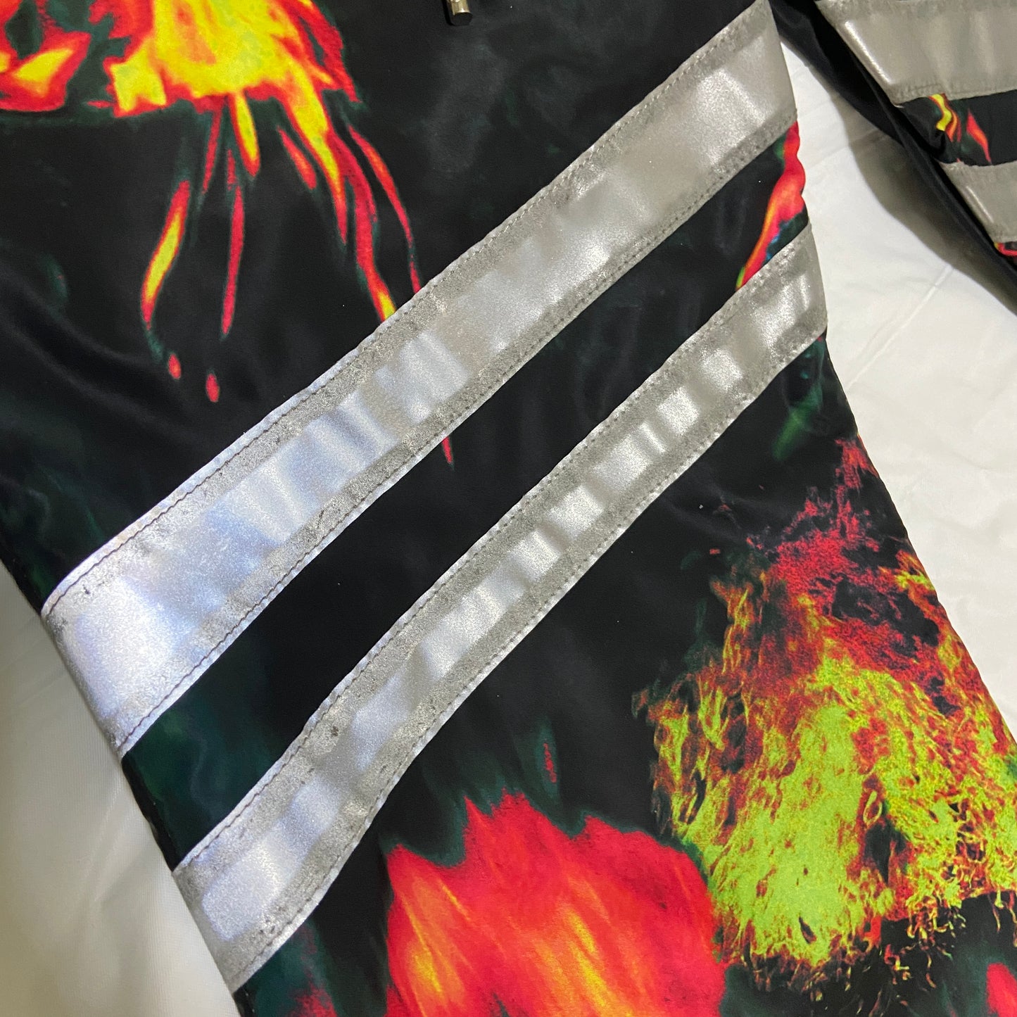 99%is firefighter distressed flame fire track pants 1
