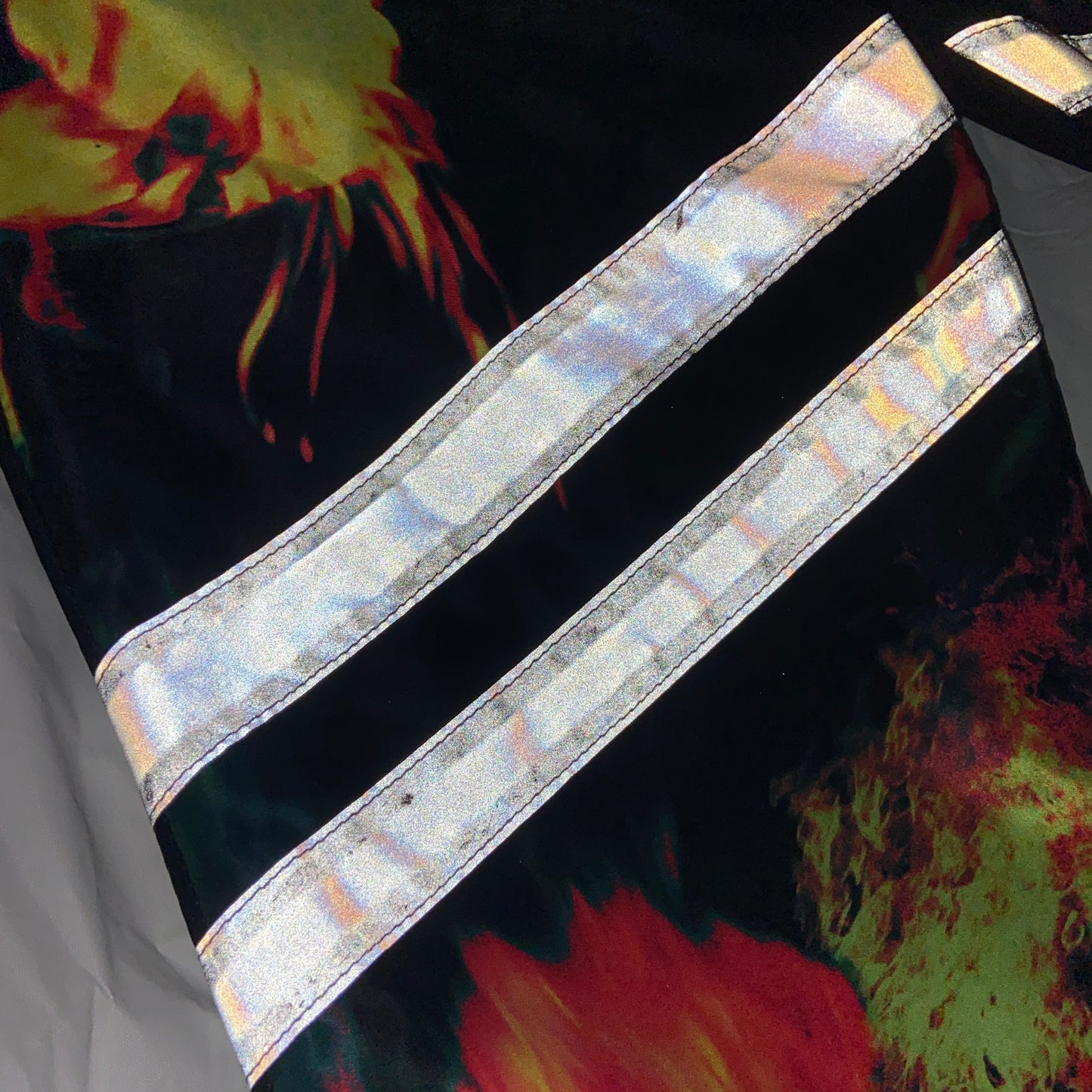 99%is firefighter distressed flame fire track pants 1