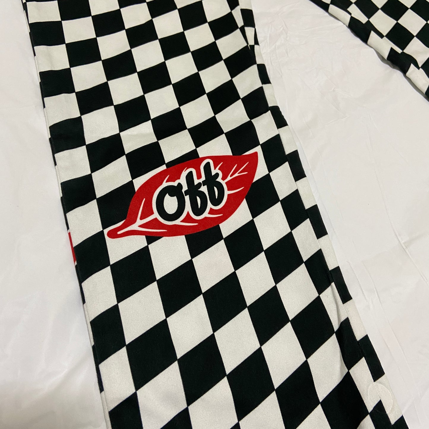 Off-White fall 2017 Runway checker leaf chino pants 31