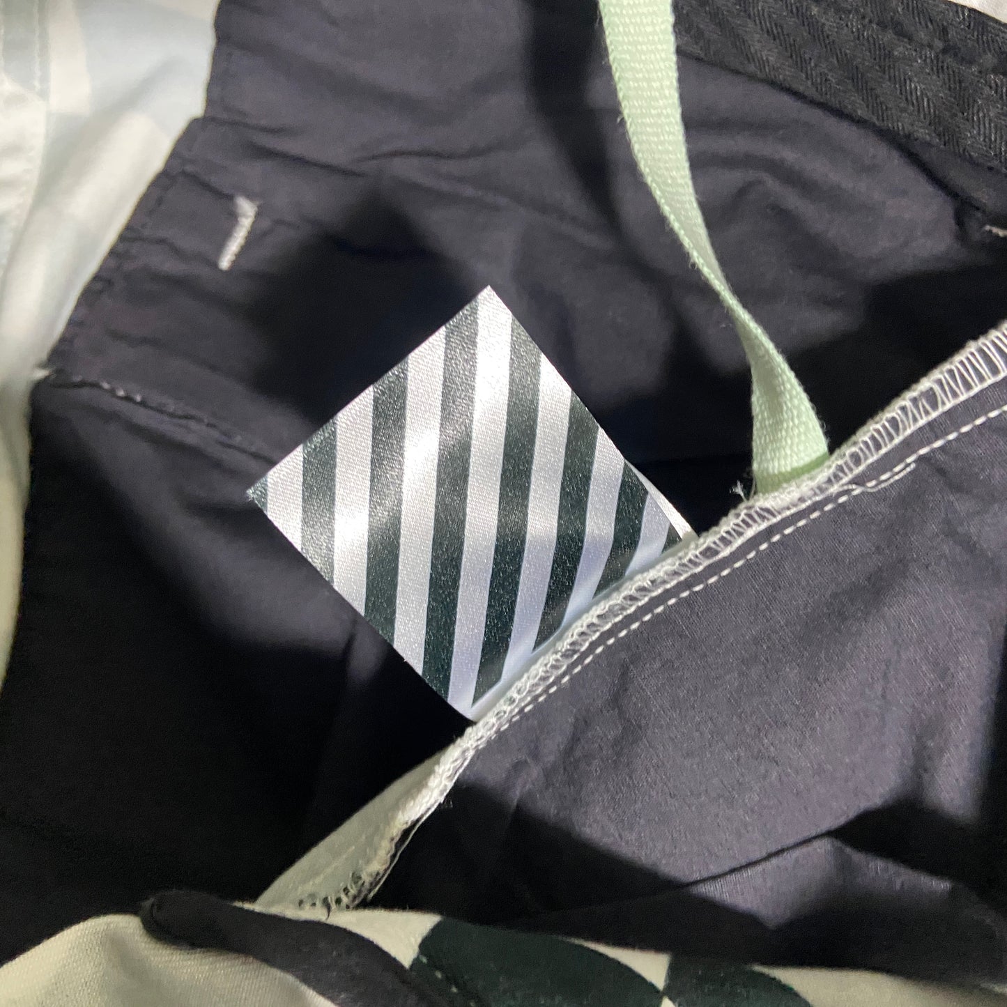 Off-White fall 2017 Runway checker leaf chino pants 31