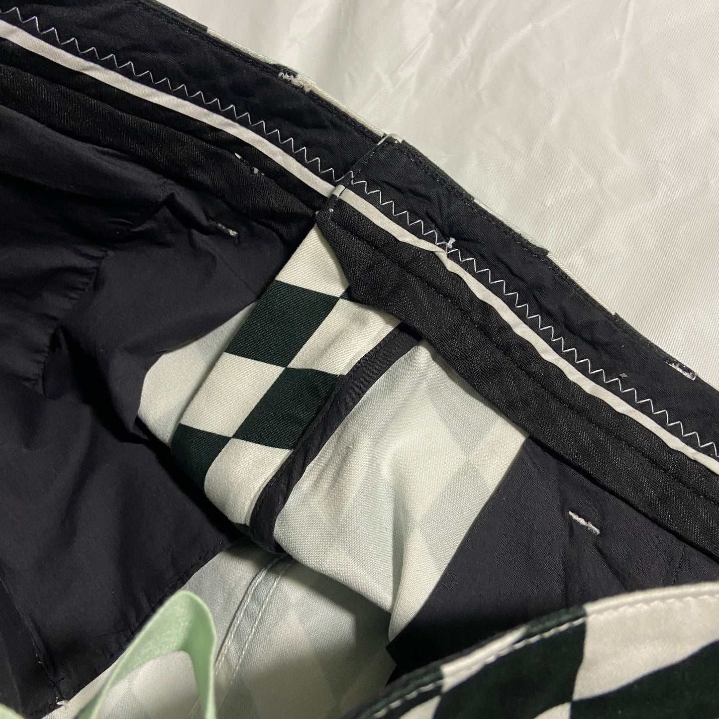 Off-White fall 2017 Runway checker leaf chino pants 31