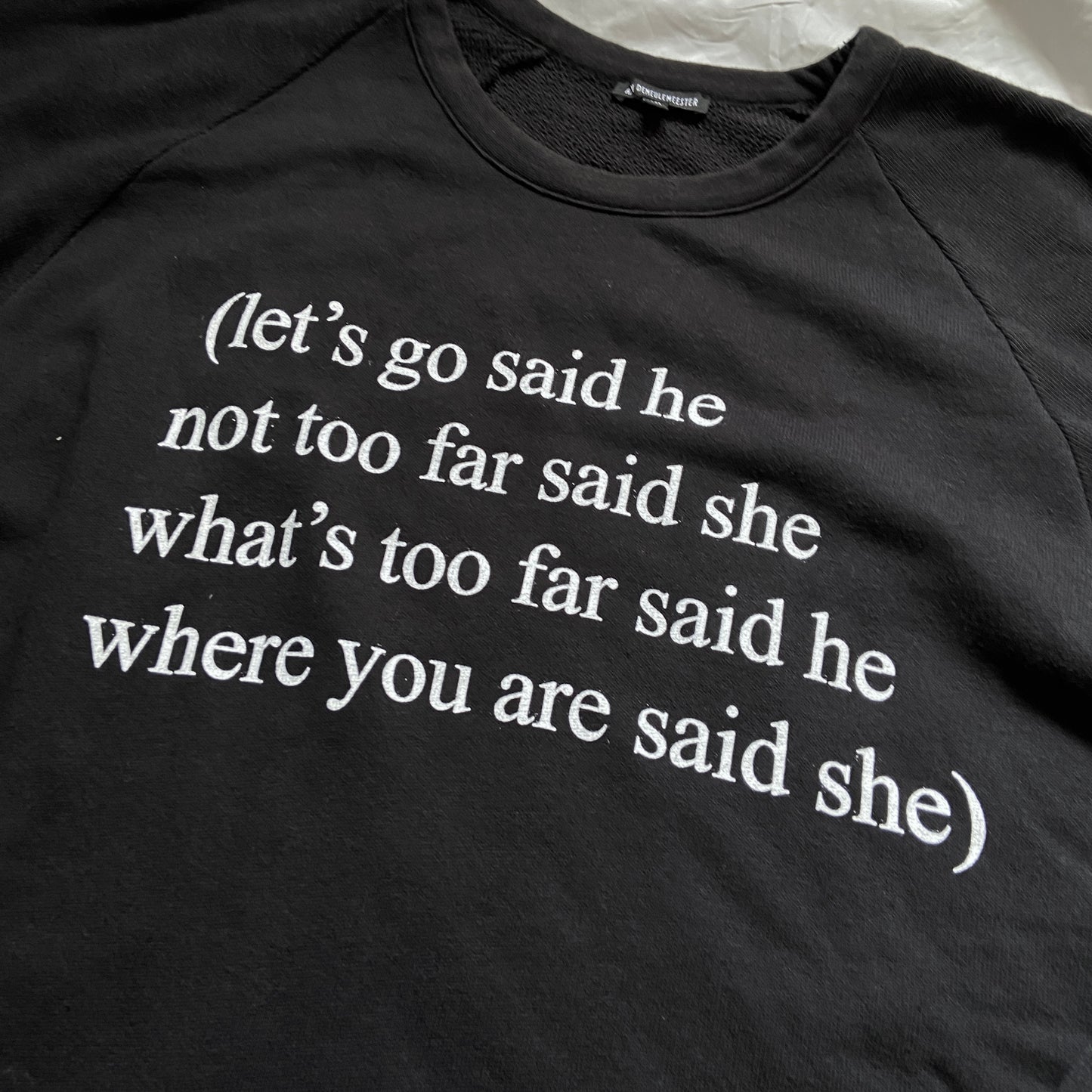 Ann Demeulemeester ss16 poem crewneck sweater