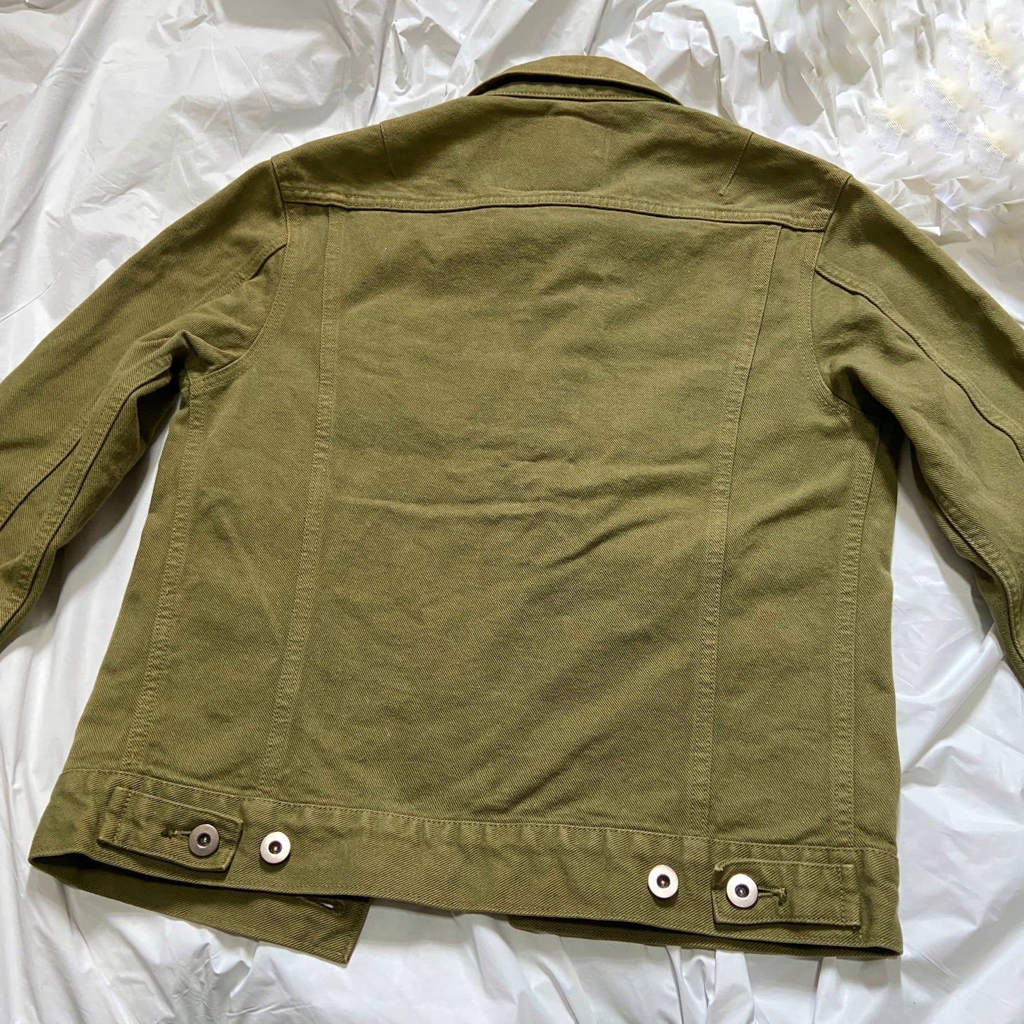 20471120 double sex green six pocket denim jacket M