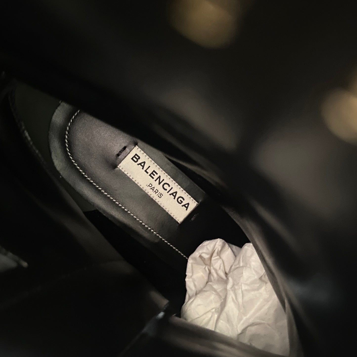 Balenciaga fw16 squared toed platform boot 39