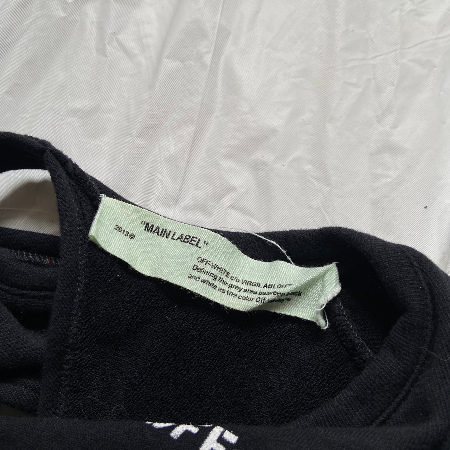 Off White logo open back drape wrap tank top