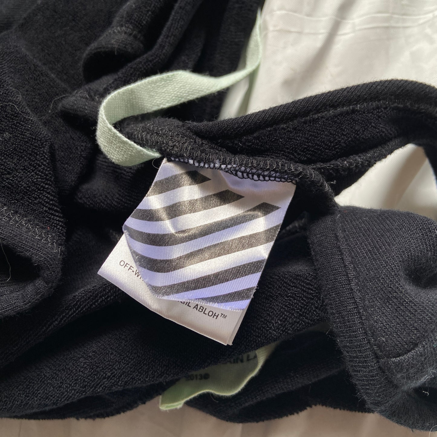 Off White logo open back drape wrap tank top