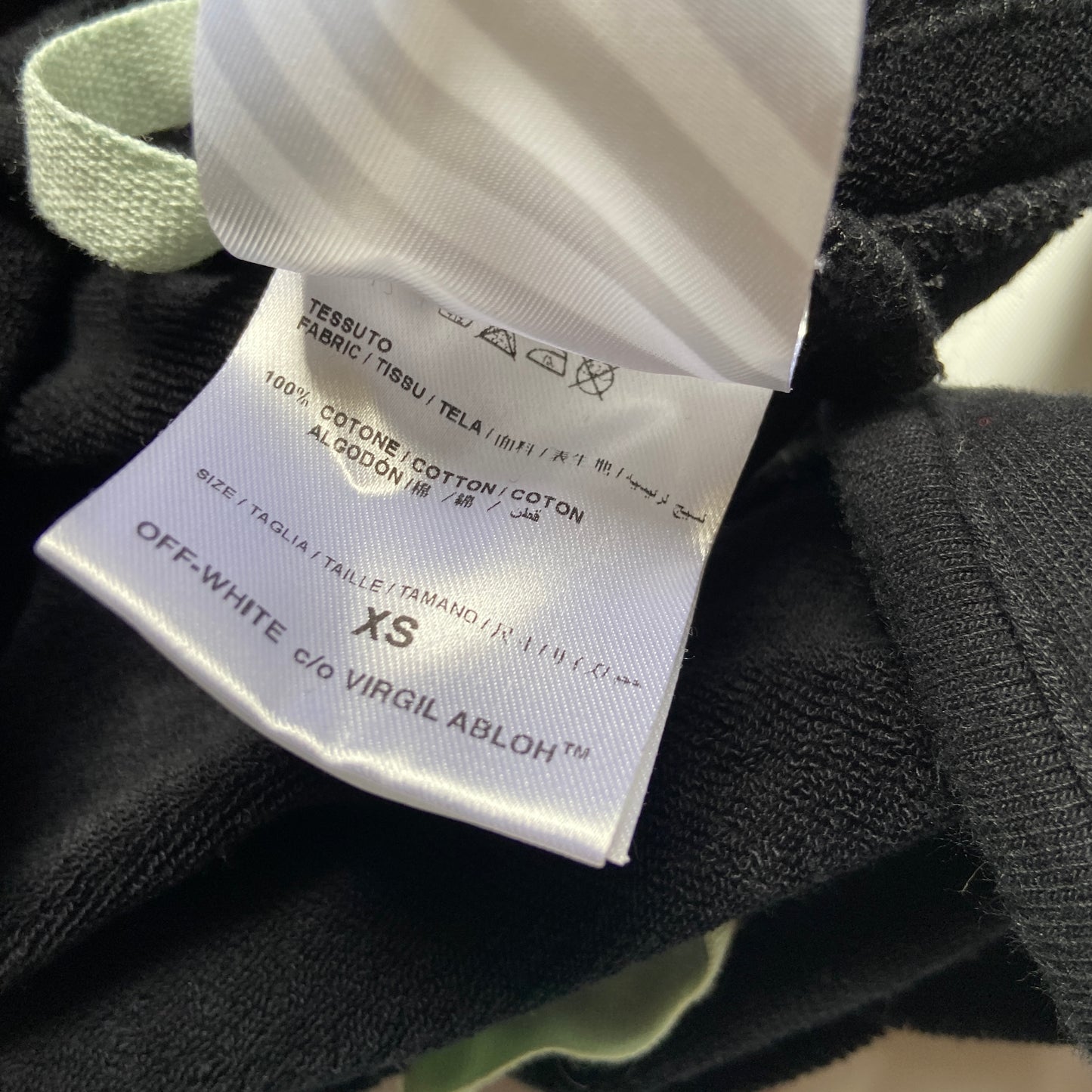 Off White logo open back drape wrap tank top