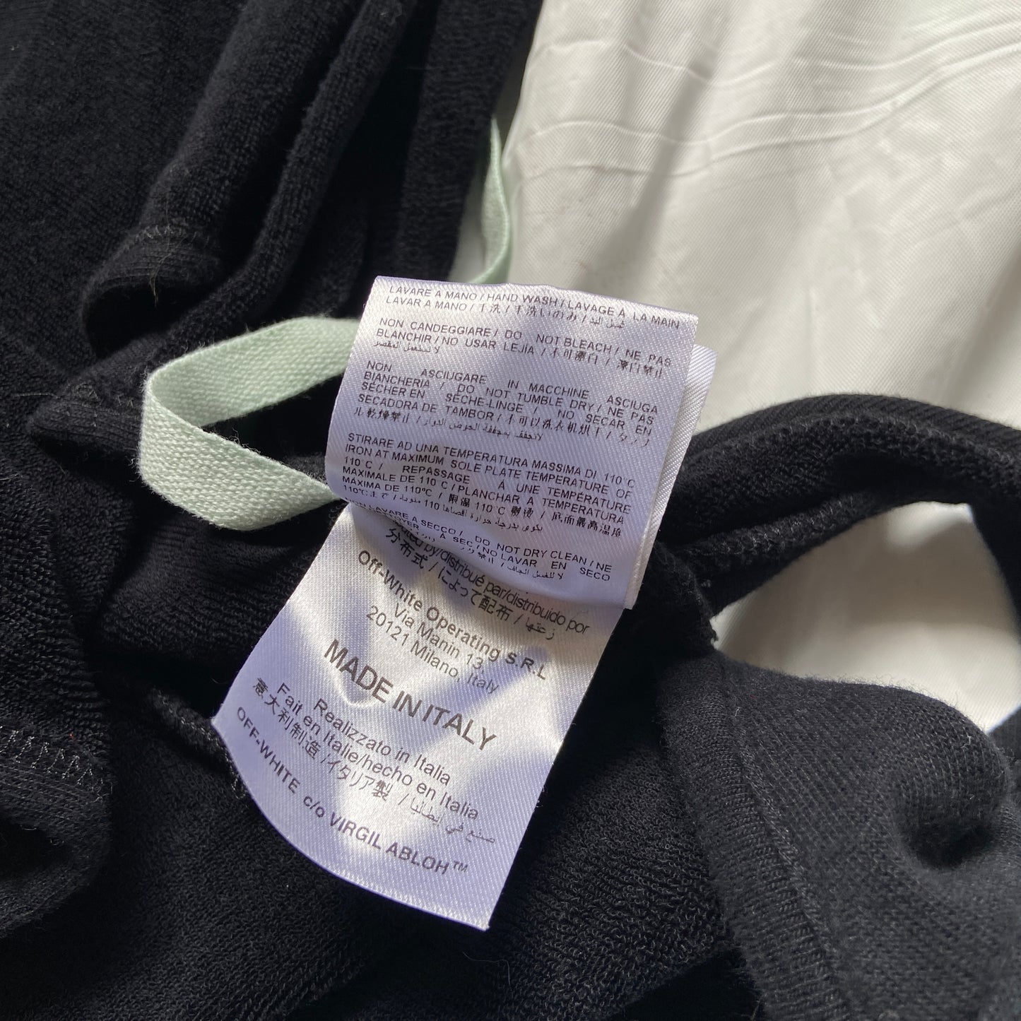 Off White logo open back drape wrap tank top