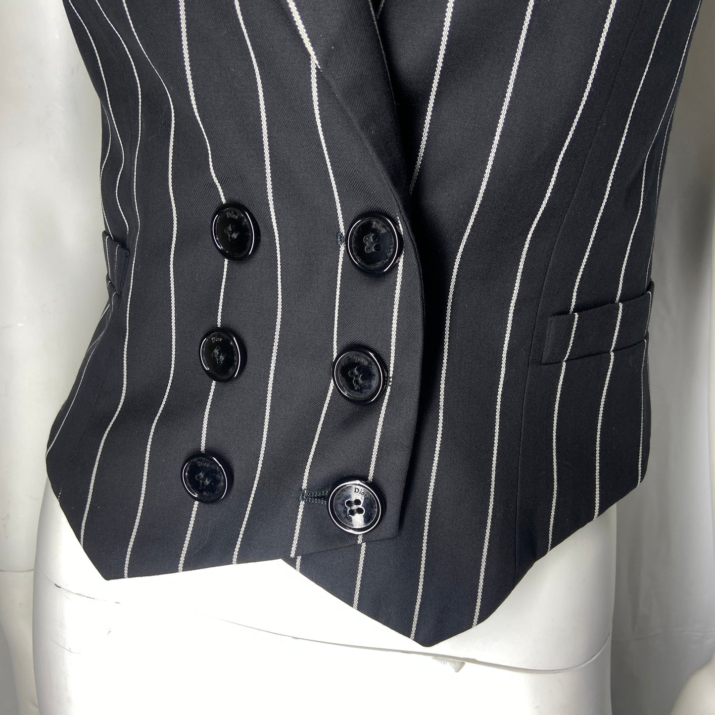 Dior ss08 Galliano runway wool backless vest 42