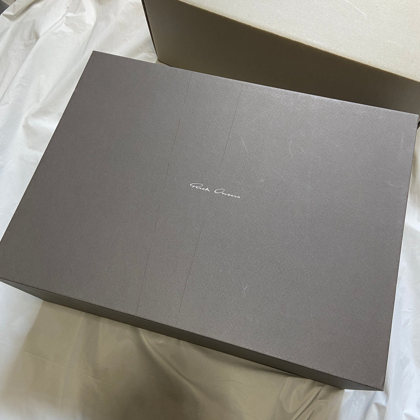 BWN Rick owens fw19 larry bwnt vintage runners pearl silver grey 42