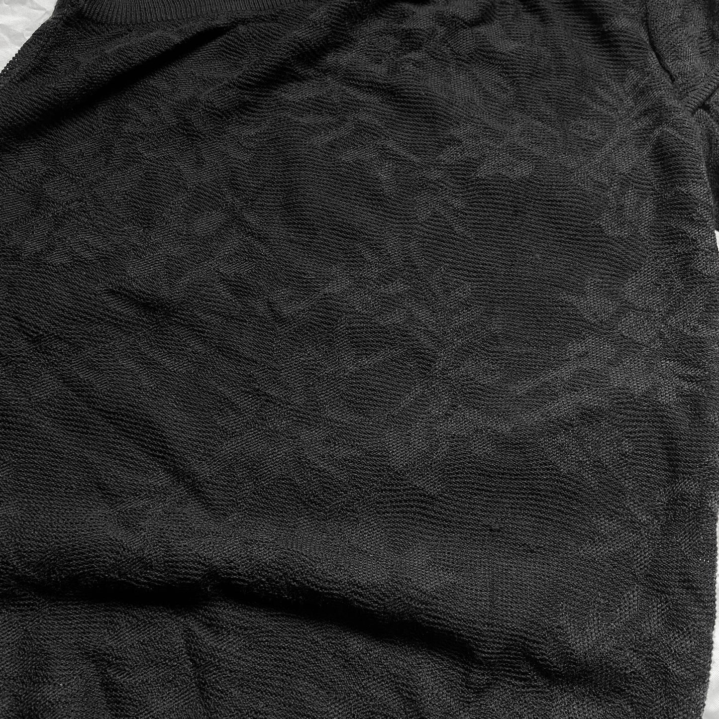 Helmut Lang spring 1996 floral knit one shoulder top M