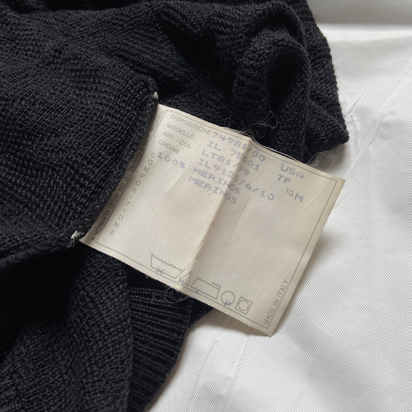 Helmut Lang spring 1996 floral knit one shoulder top M