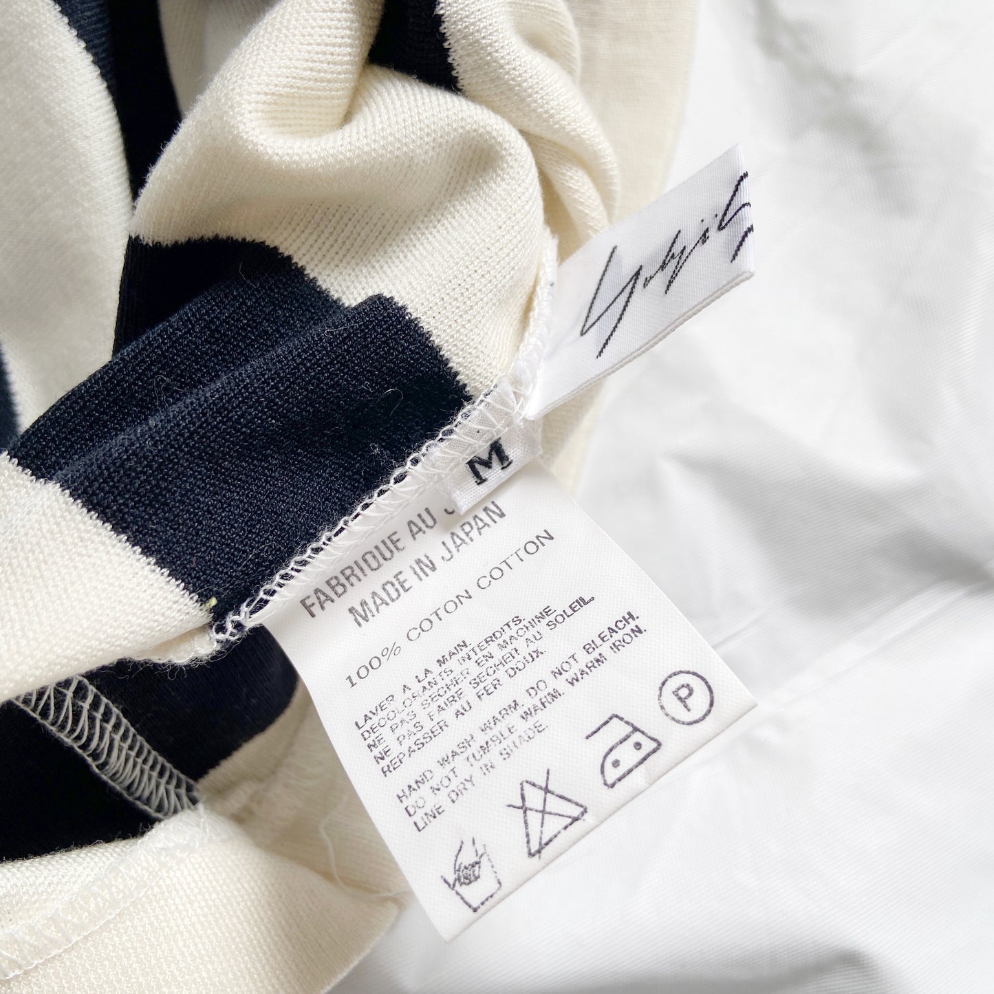 Yohji Yamamoto spring 1998 one shoulder striped top