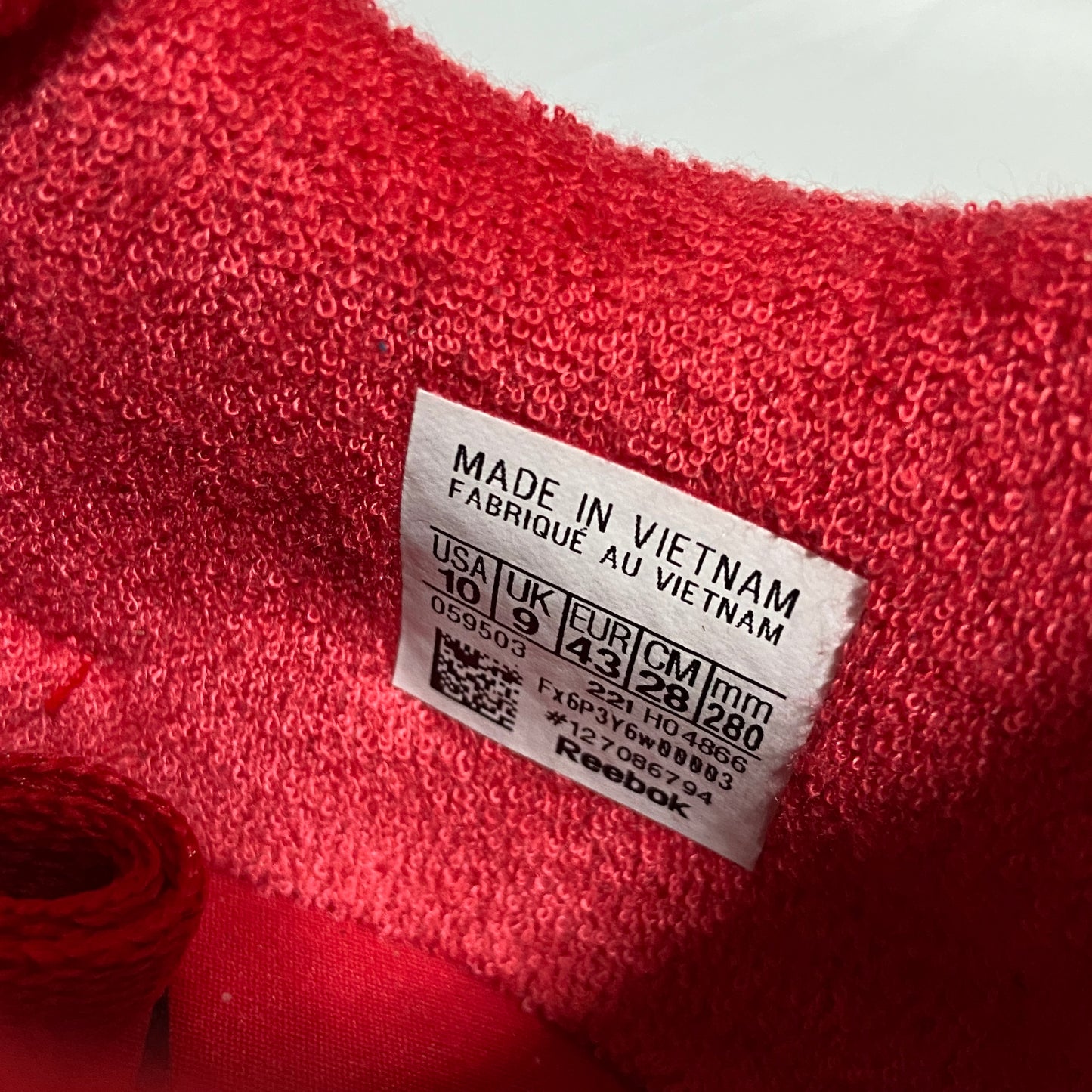 Maison margiela x Reebok tabi red classics low 43