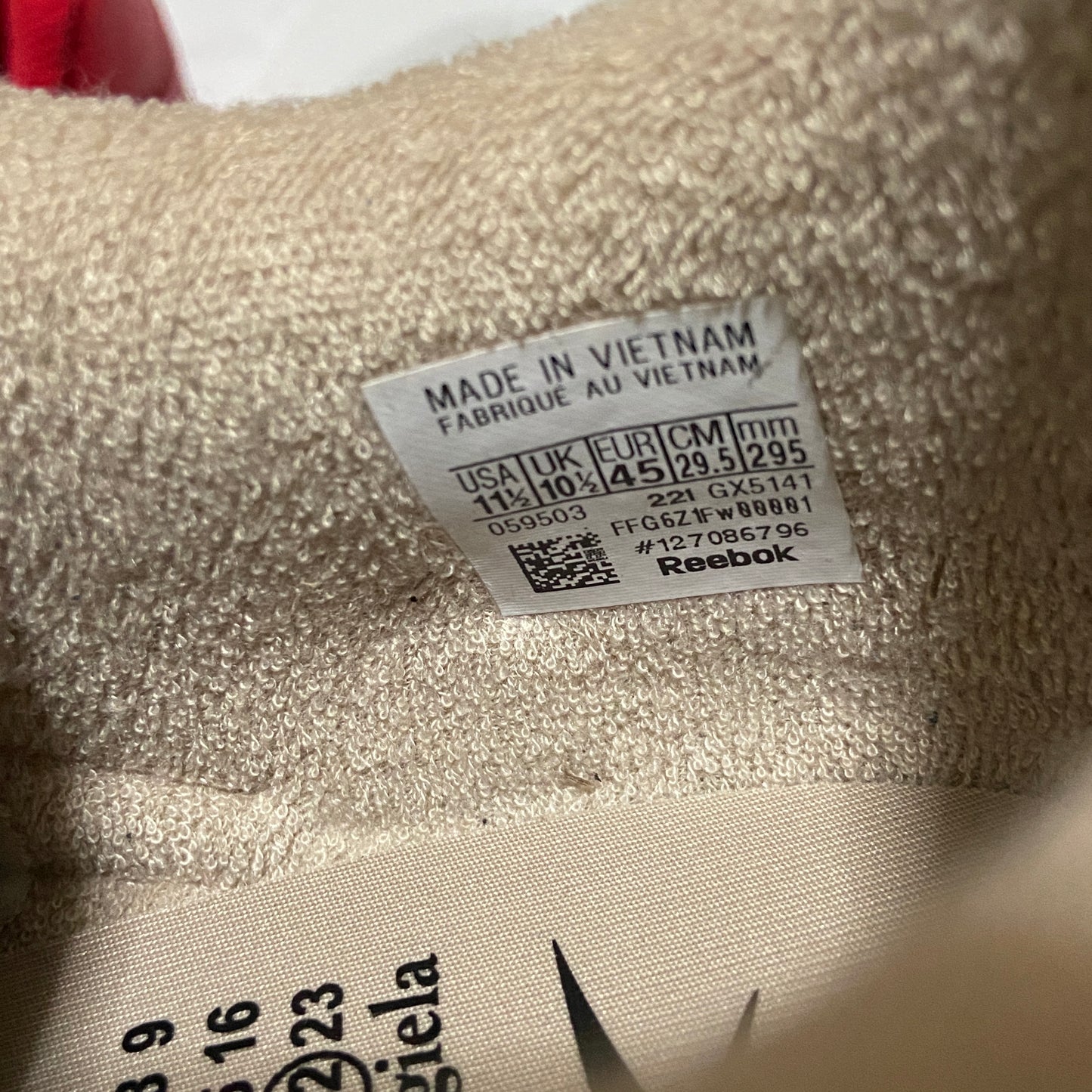 Maison margiela x Reebok tabi beige brown classics low 45