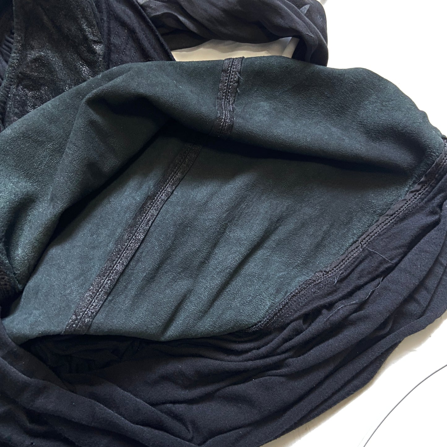 Rick Owens ss12 naska patchwork silk leather draped dress top