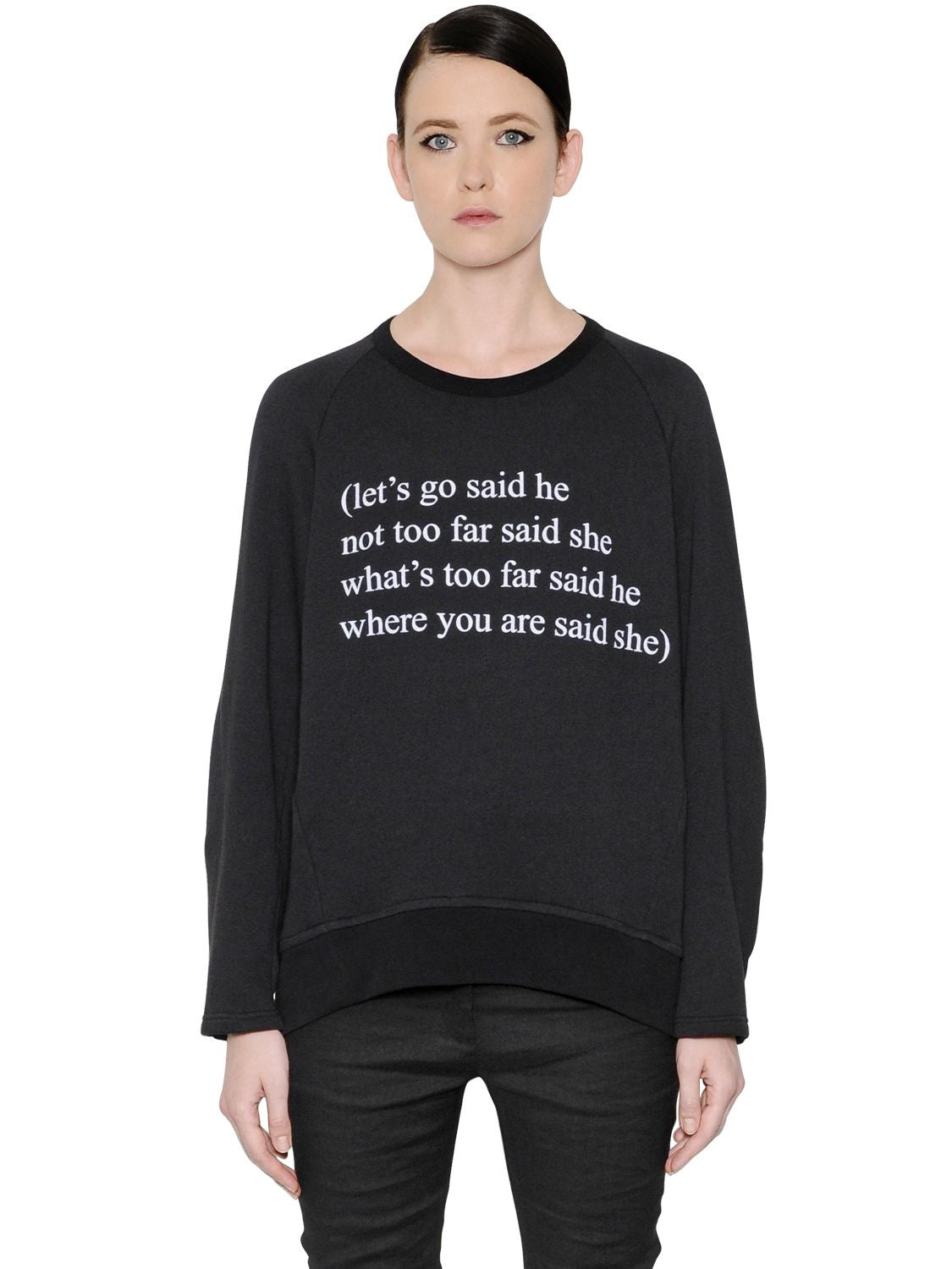 Ann Demeulemeester ss16 poem crewneck sweater