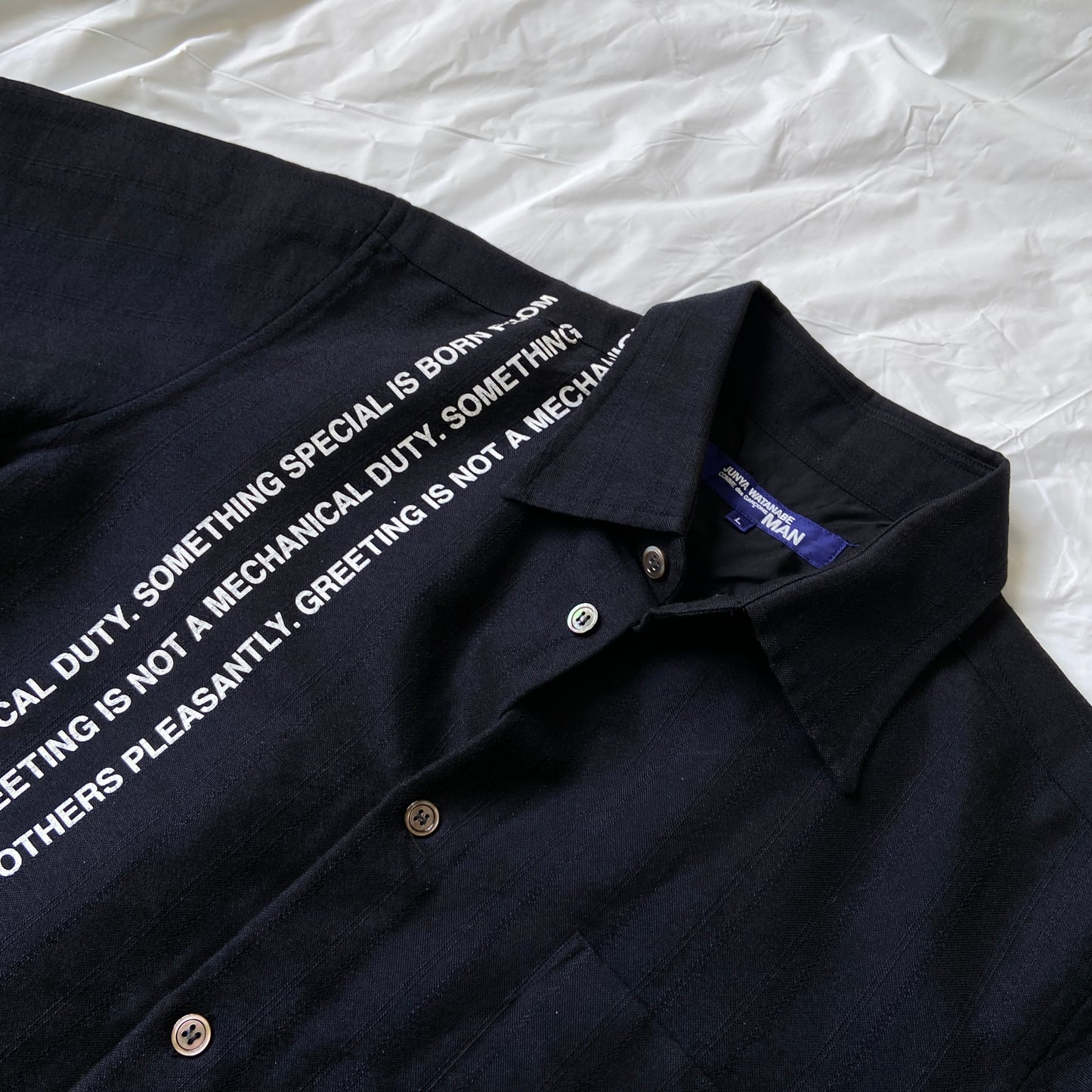 Junya Watanabe ss02 poem shirt L