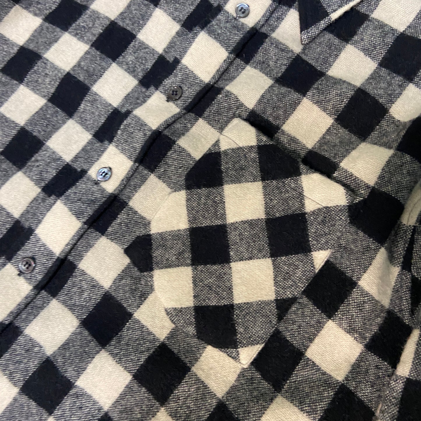 Raf simons fw04 waves wool blend flannel shirt 48