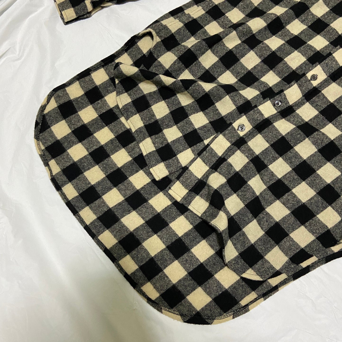 Raf simons fw04 waves wool blend flannel shirt 48