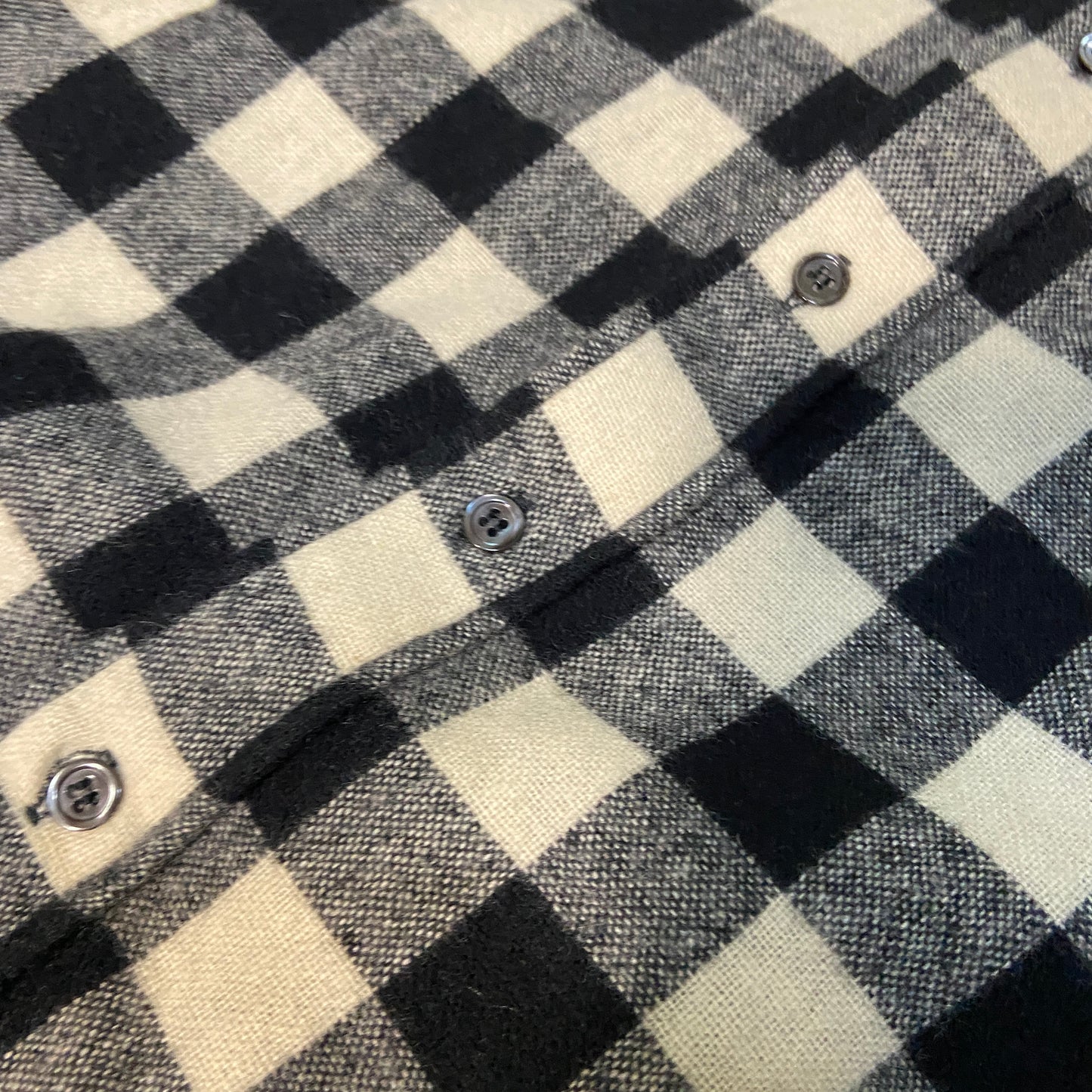Raf simons fw04 waves wool blend flannel shirt 48