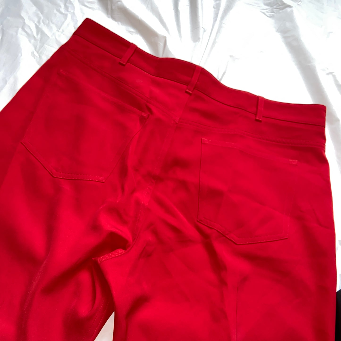 Balenciaga Bwnt ss19 runway set red 80s boxy shoulder blazer pants suit set 44