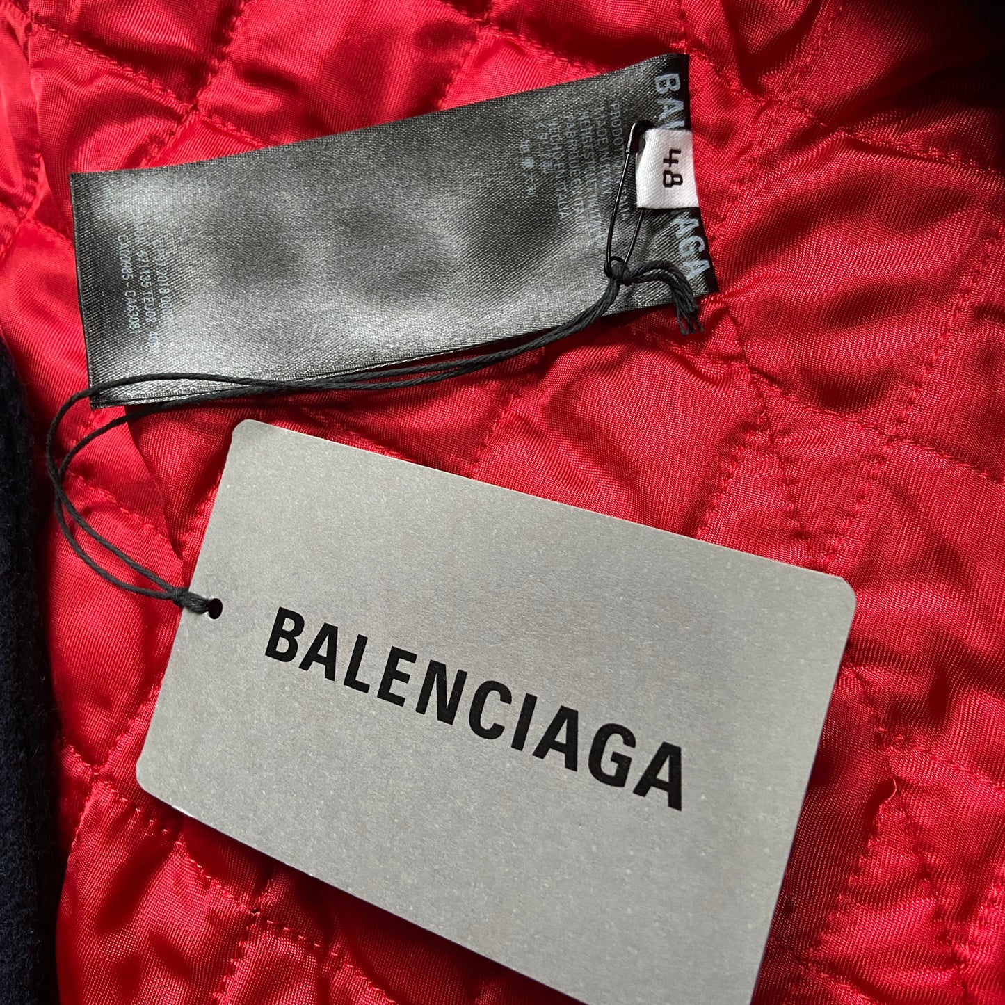 Balenciaga Ss19 runway 80s boxy shoulder camel wool coat jacket 48