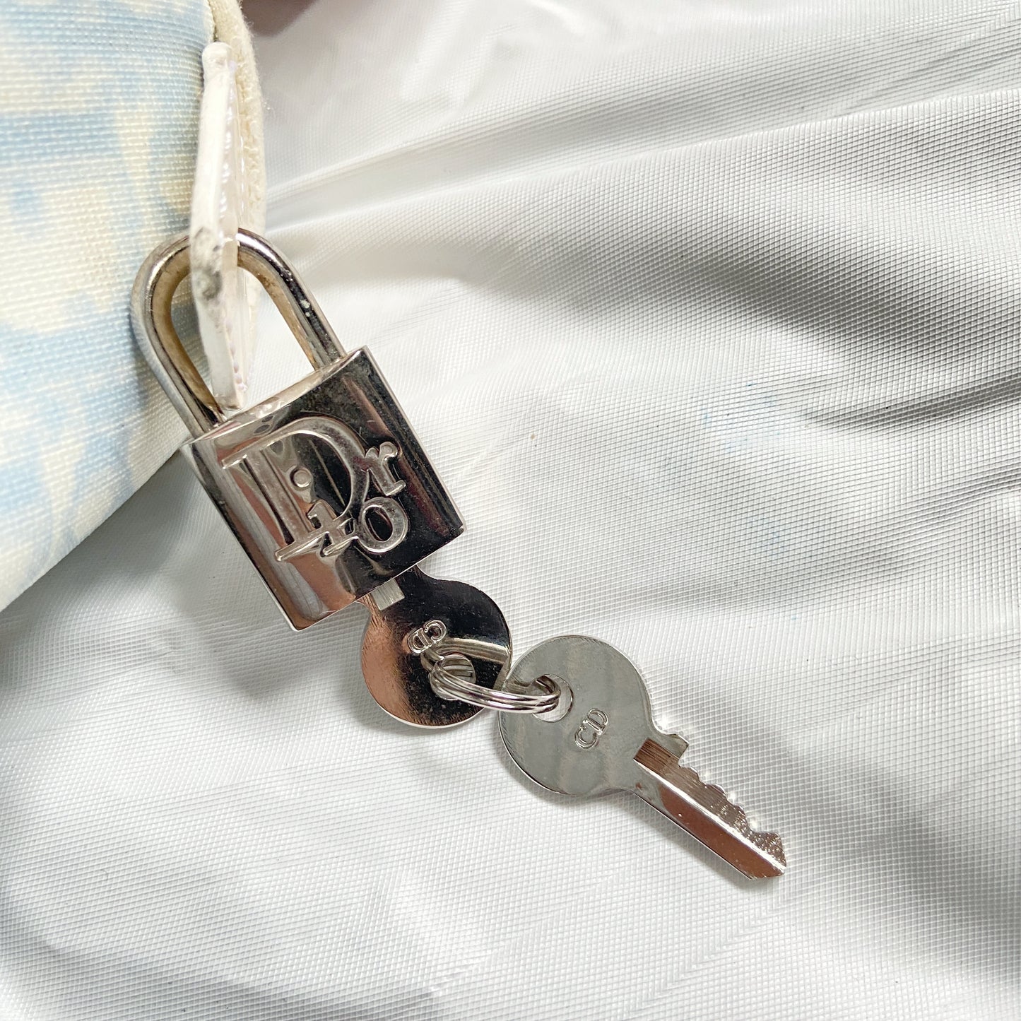 Christian Dior Galliano Spring 2005 Baby Blue Trotter Bowler Bag