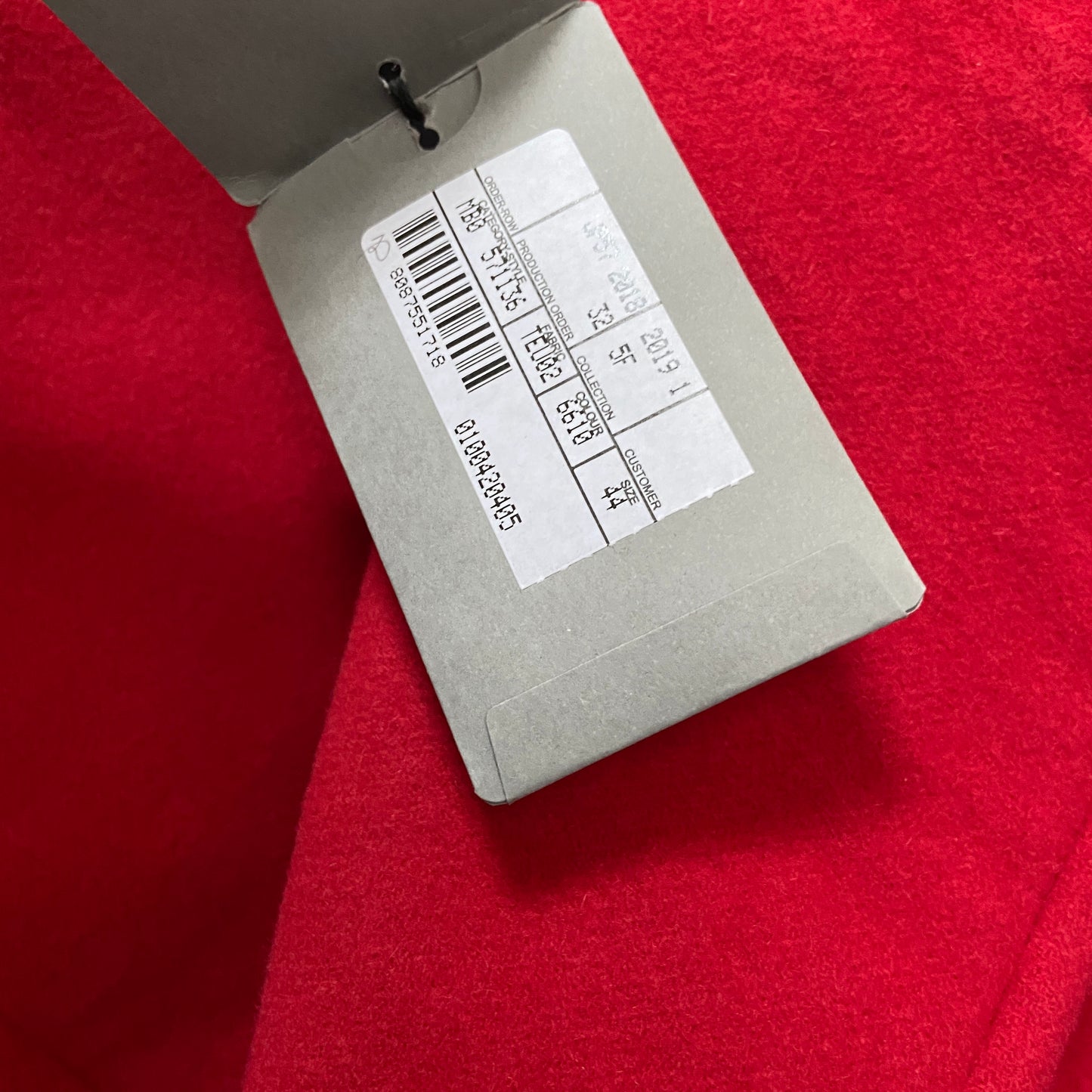 Balenciaga Ss19 runway 80s boxy shoulder red camel wool coat jacket 44