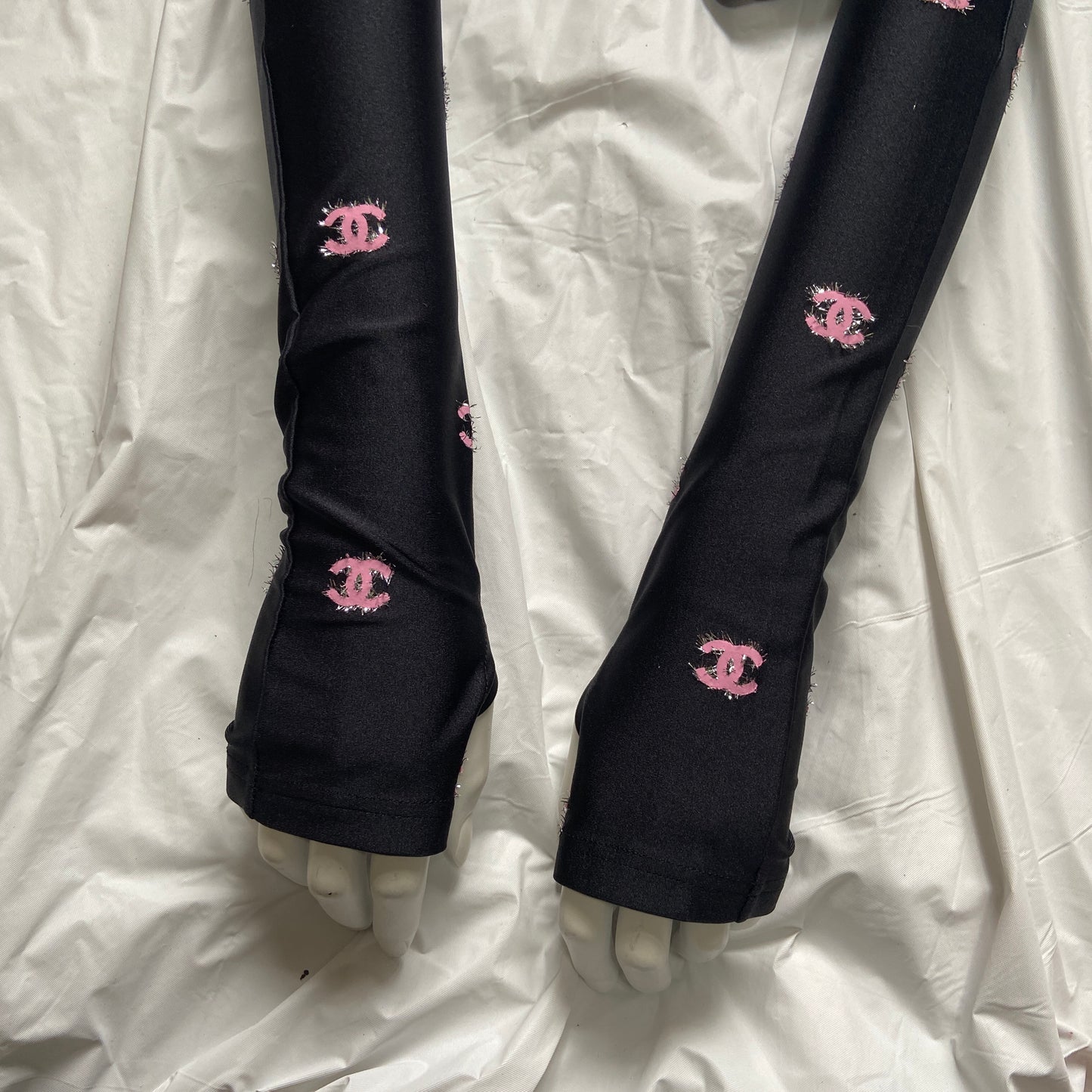 Chanel pink logo stretch top 38