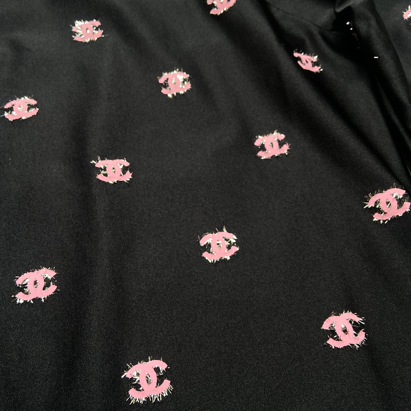 Chanel pink logo stretch top 38