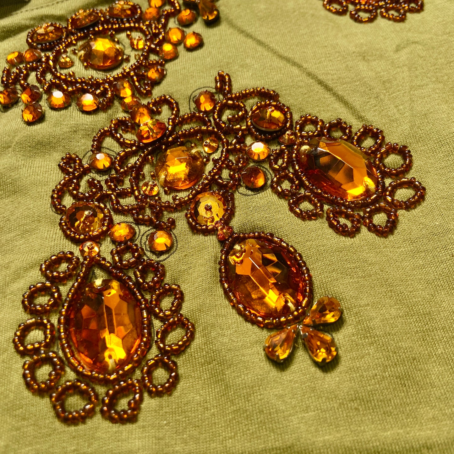 Dior Fall 2002 Galliano Swaroski crystal trompe l’oeil necklace tee