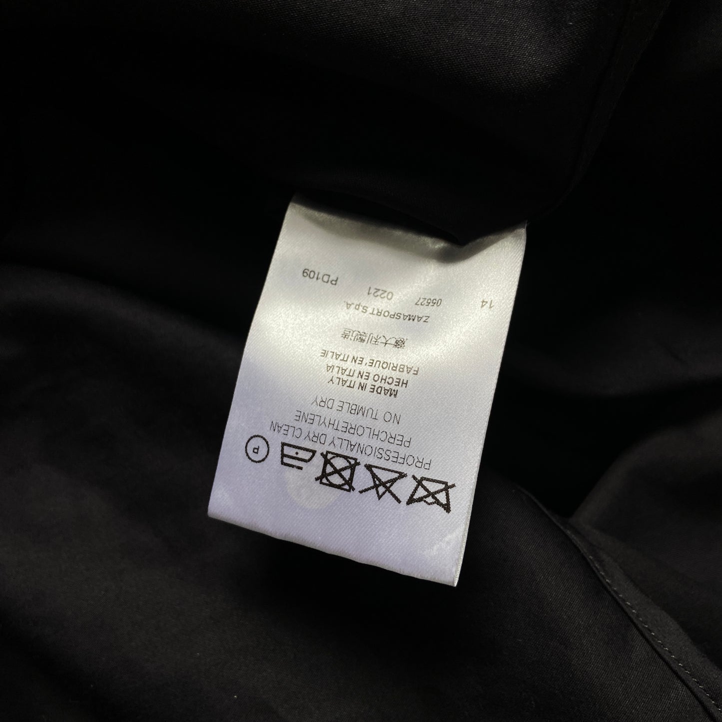 Damir domar black cut sleeve slave collar shirt 48