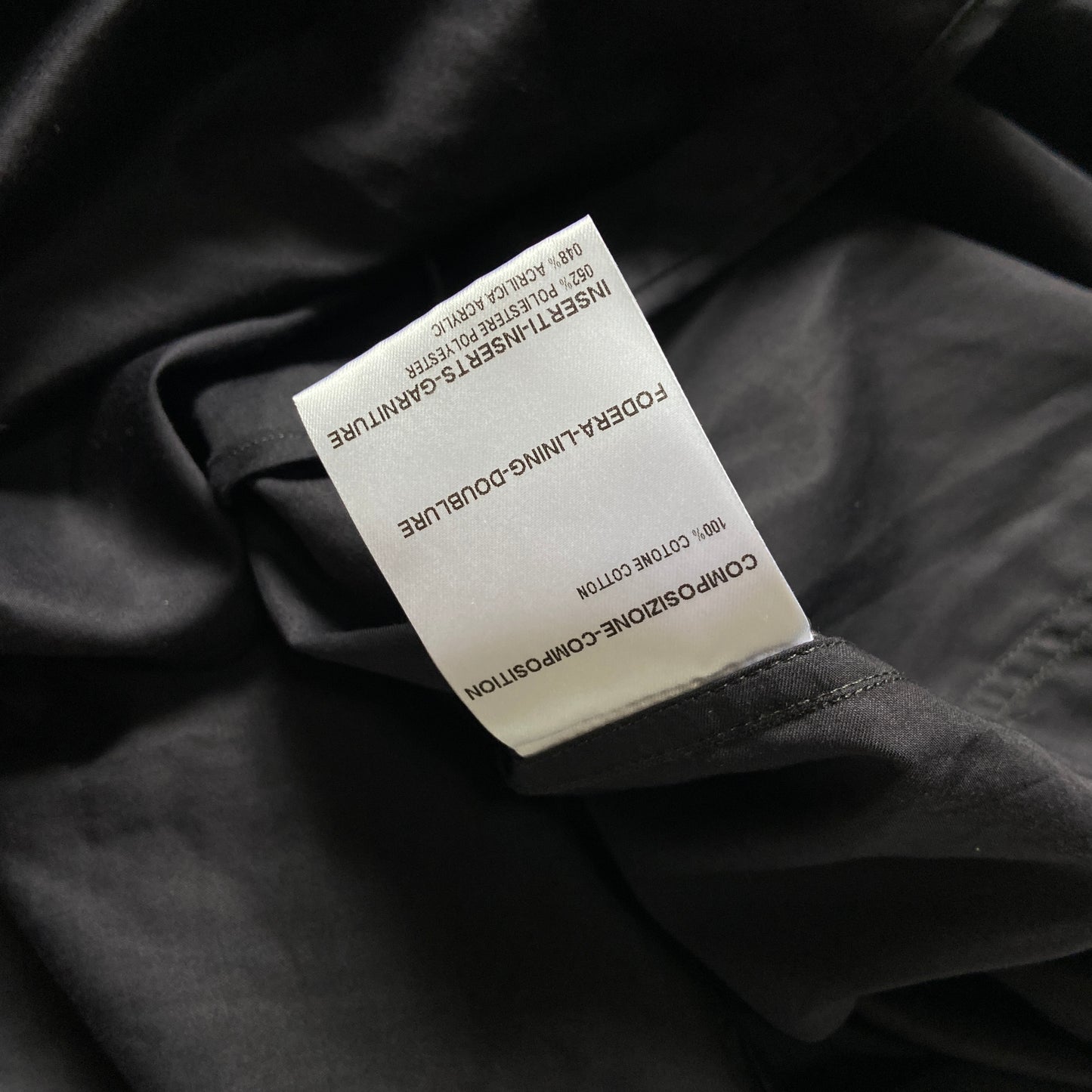 Damir domar black cut sleeve slave collar shirt 48