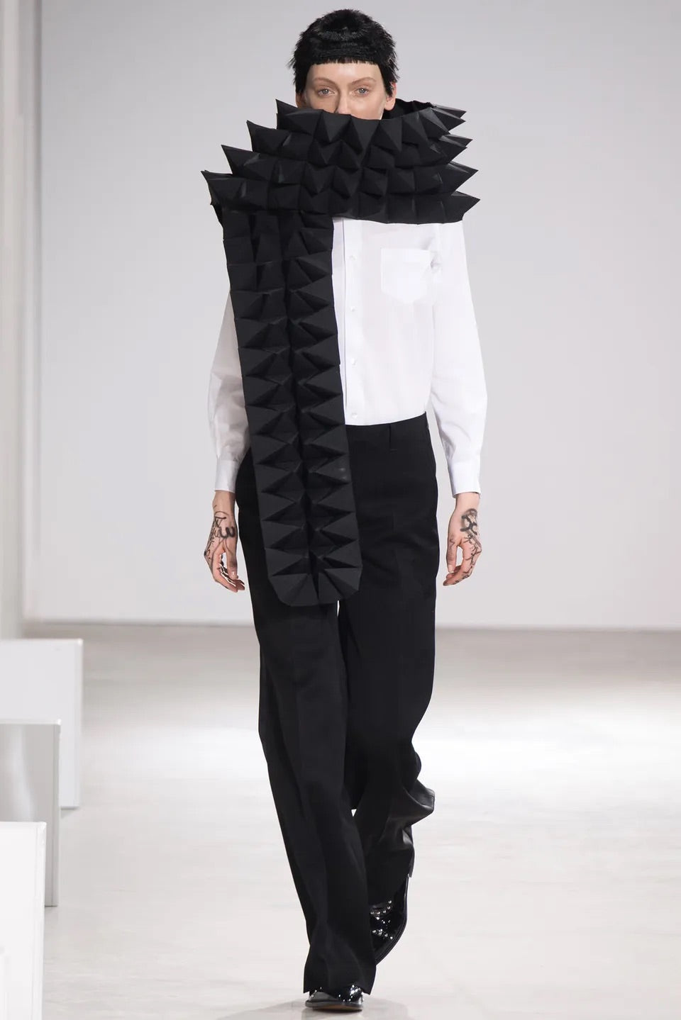 Junya watanabe fw15 white spike prism scarf