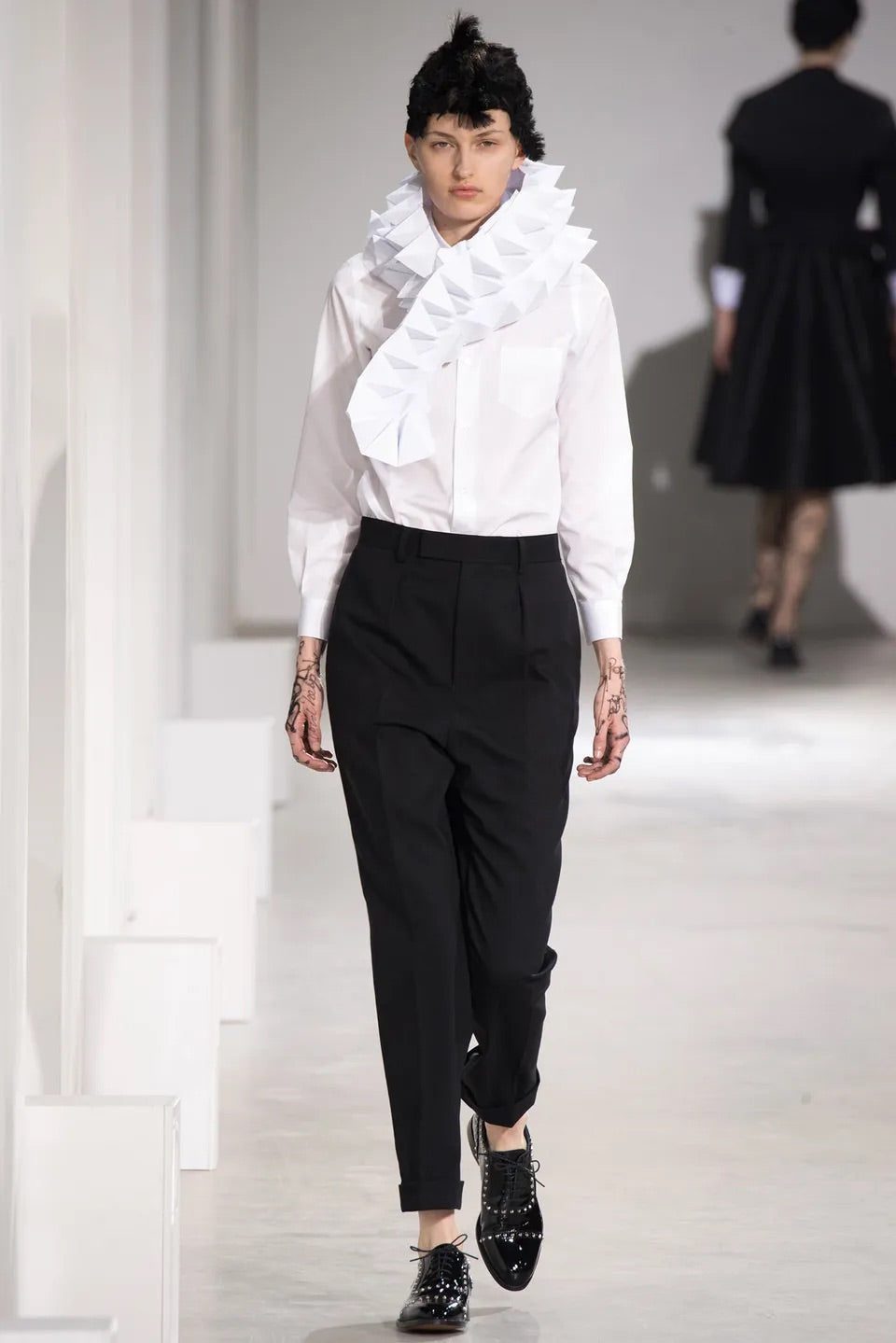 Junya watanabe fw15 white spike prism scarf