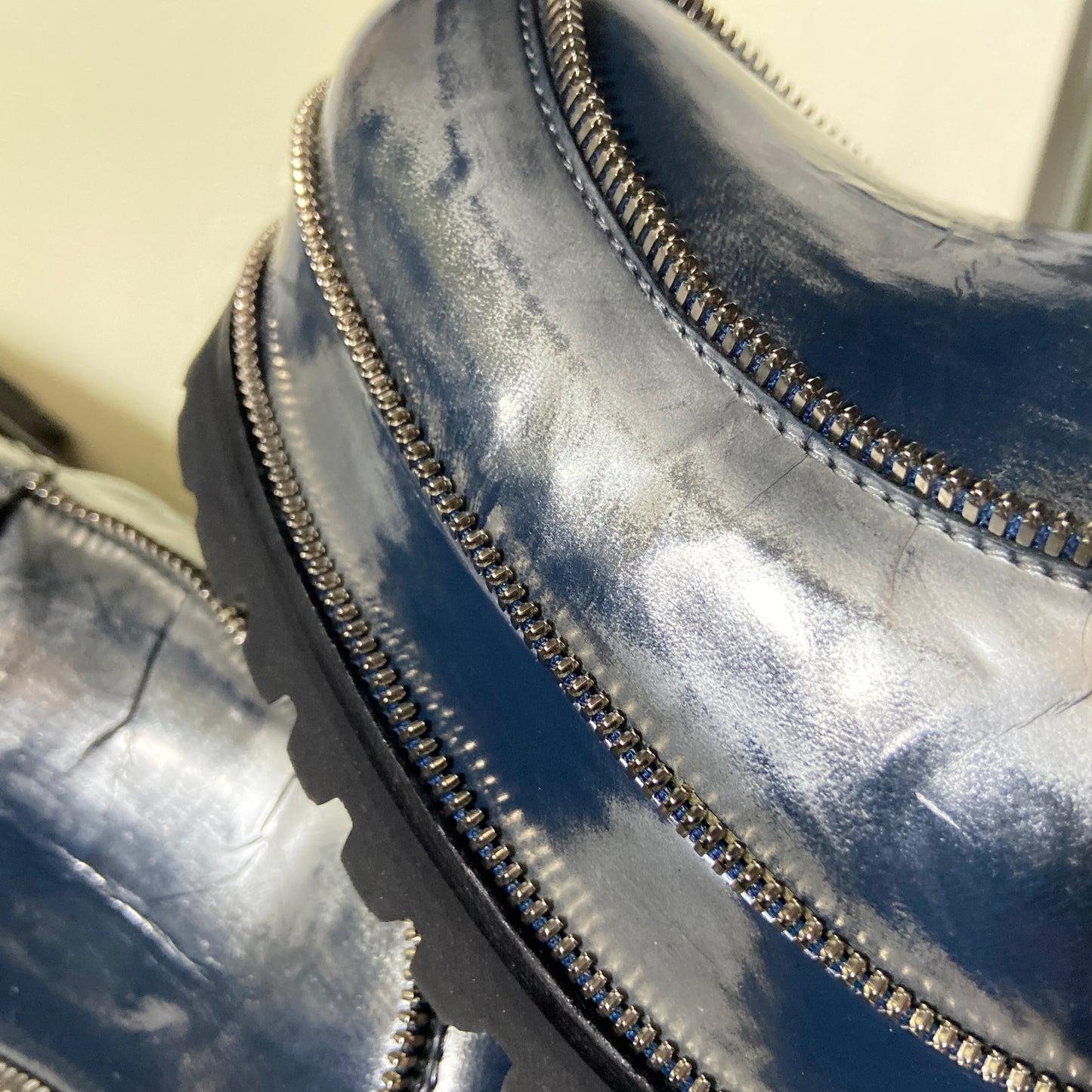 Jean Paul Gaultier Michael Jackson metalic silver platform boots 42