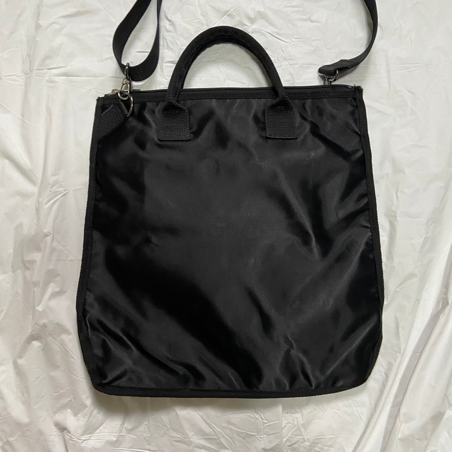 Jean Paul Gaultier nylon black strap bag