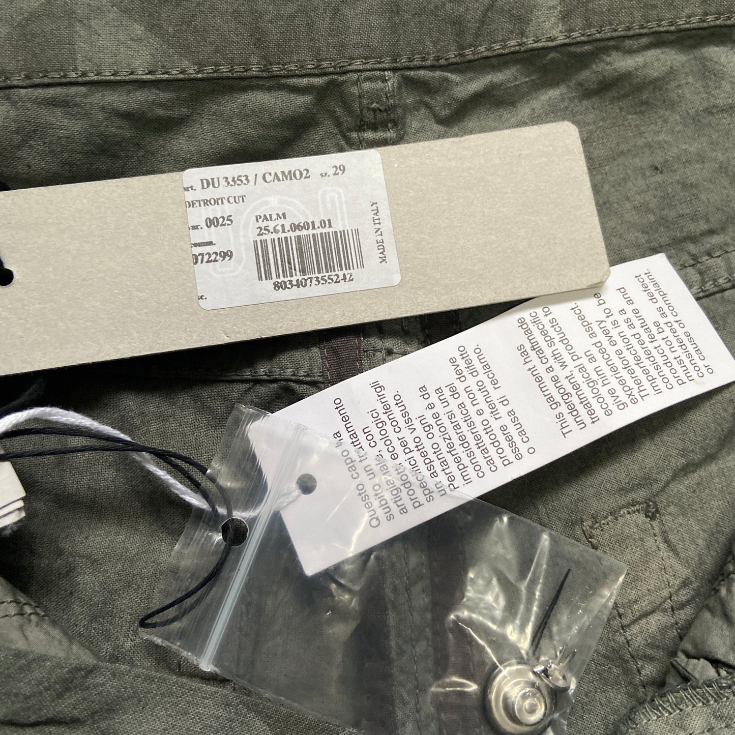 Rick Owens BWNT drkshdw geometric camo detroit jeans