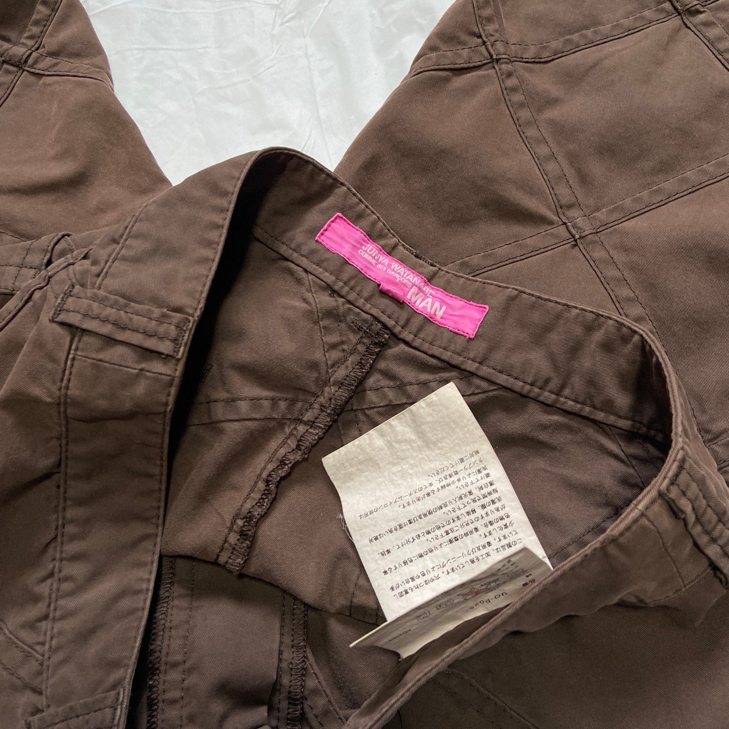 Junya Watanabe 2004 Man pink diamond cut flared jeans ss02 2002