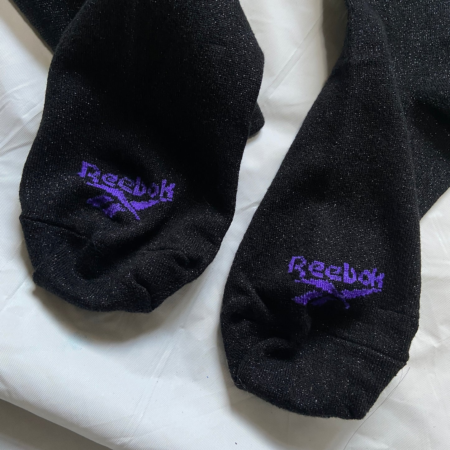 Vetements x reebok glitter thigh high socks